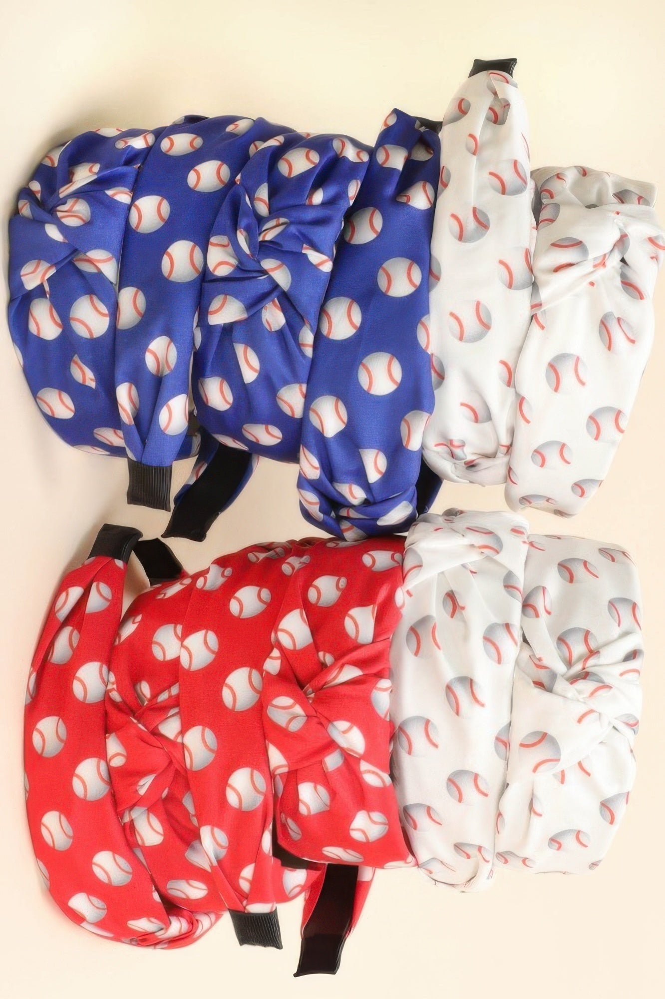 12pack Baseball Theme Top Knotted Headband - DressAffection