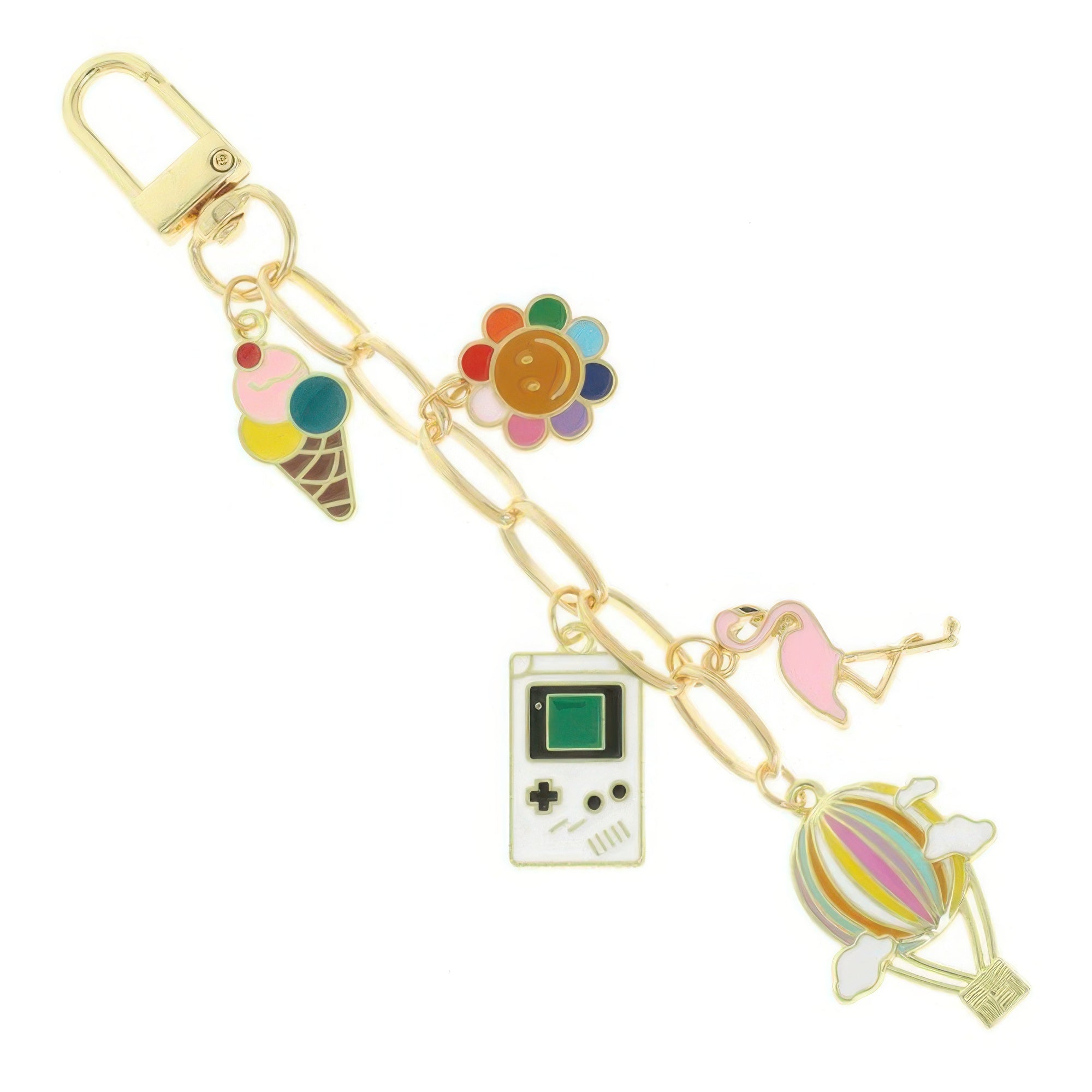 90's Nostalgia Theme Bag Charm Keychain - DressAffection