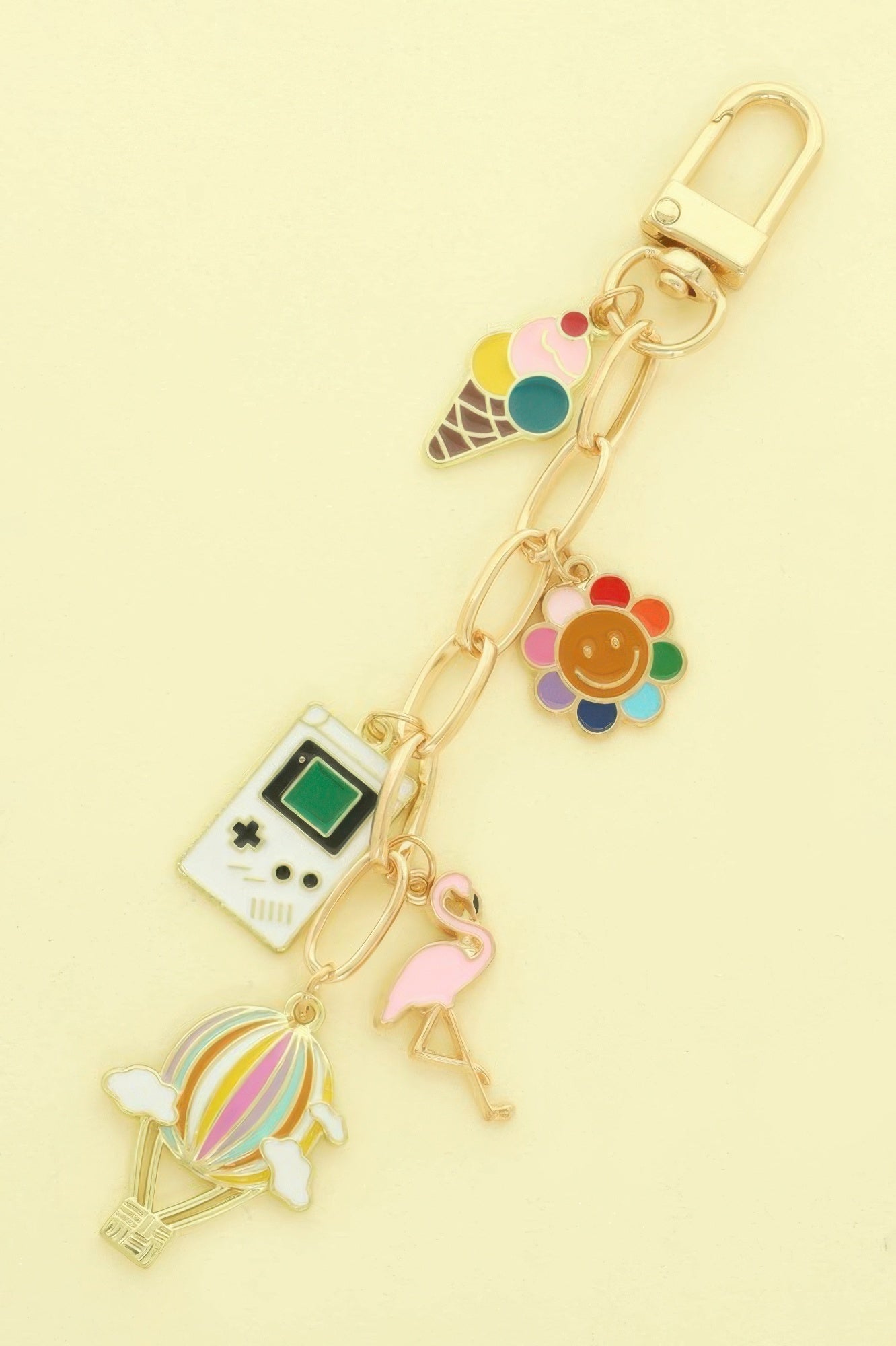 90's Nostalgia Theme Bag Charm Keychain - DressAffection