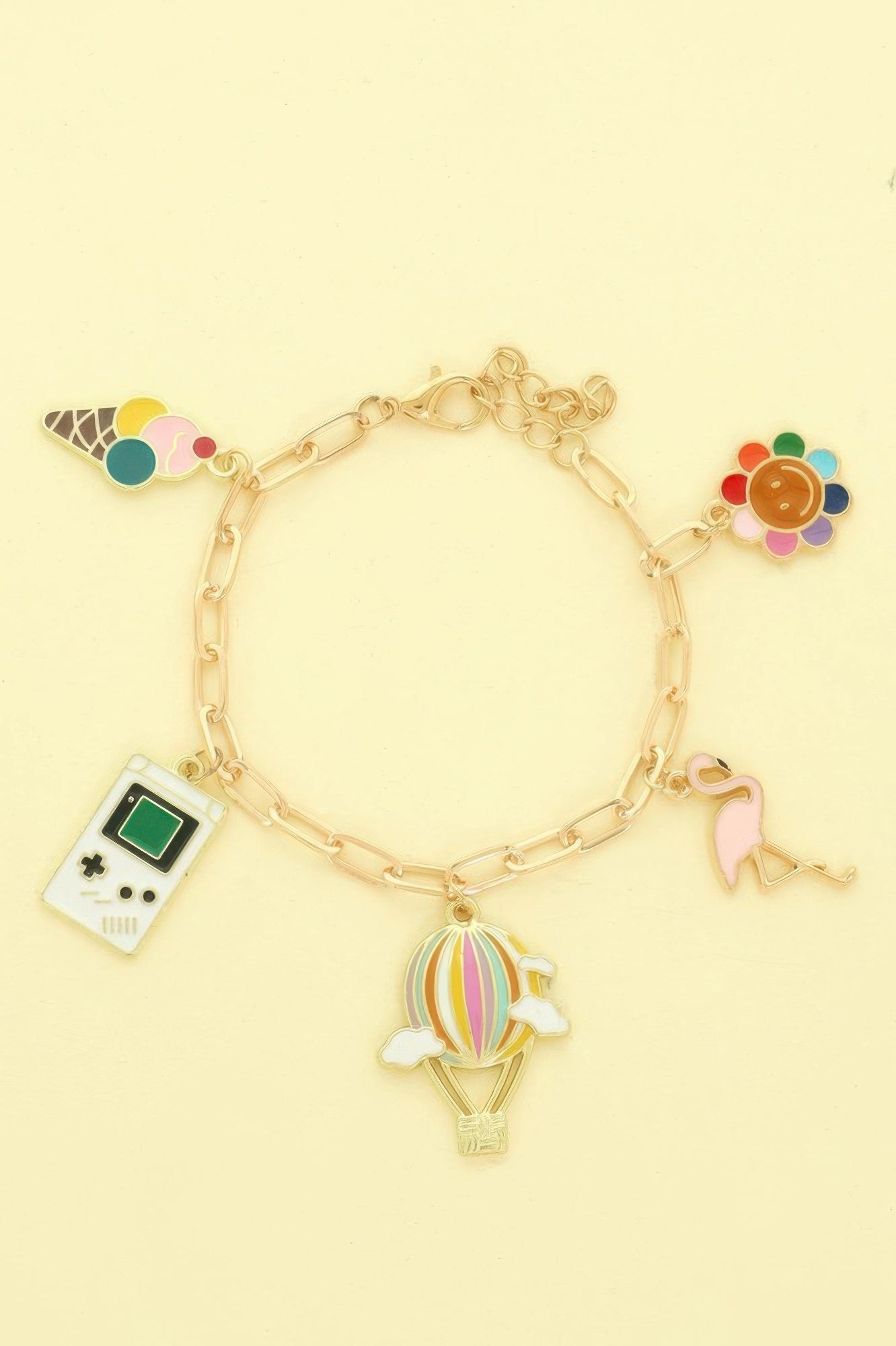 90's Nostalgia Theme Charm Bracelet - DressAffection