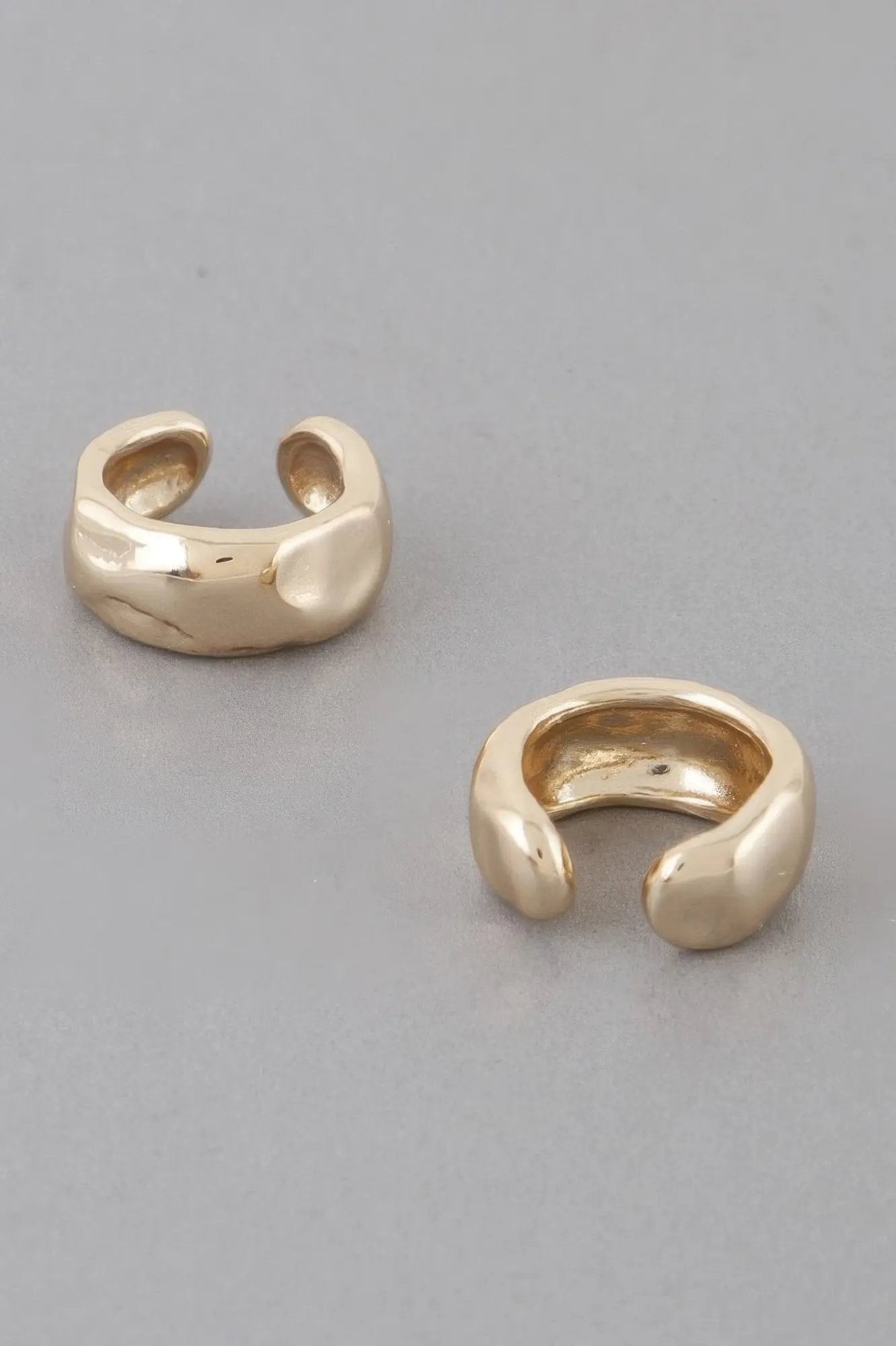 Abstract Dent Hoop Earrings - DressAffection