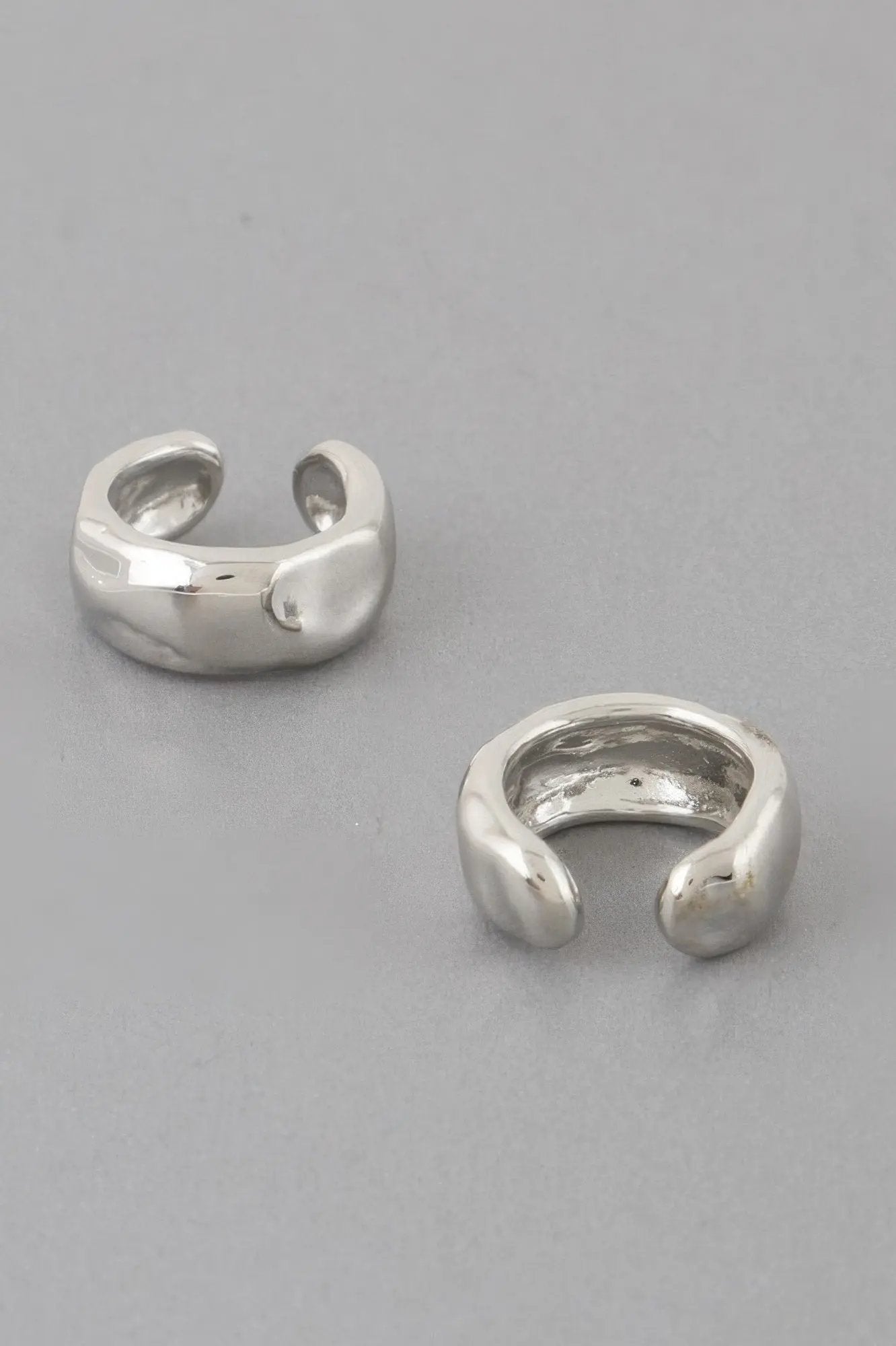 Abstract Dent Hoop Earrings - DressAffection