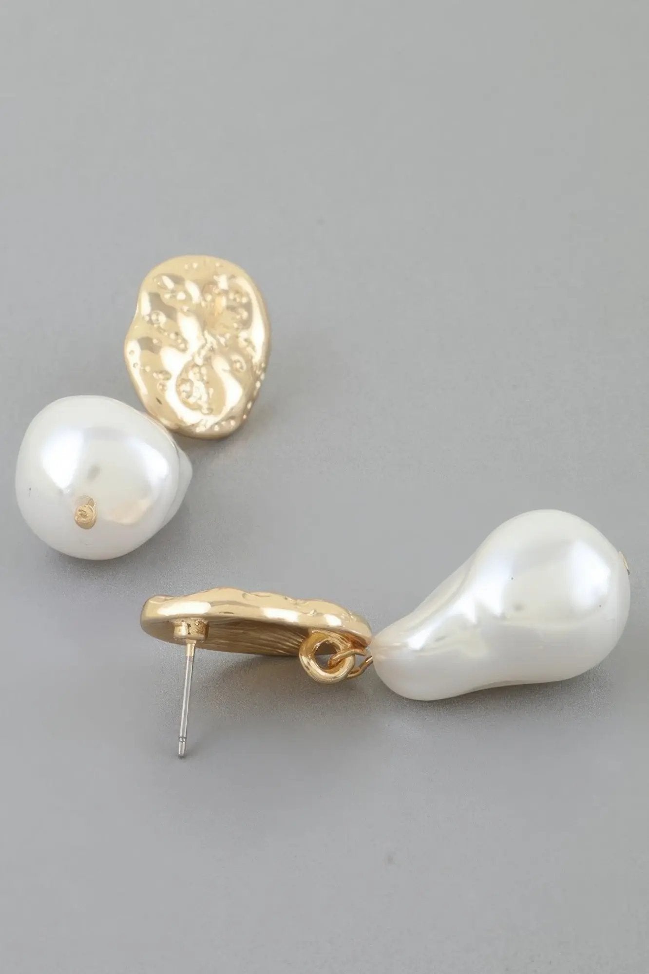 Abstract Pearl Stone Drop Earrings - DressAffection