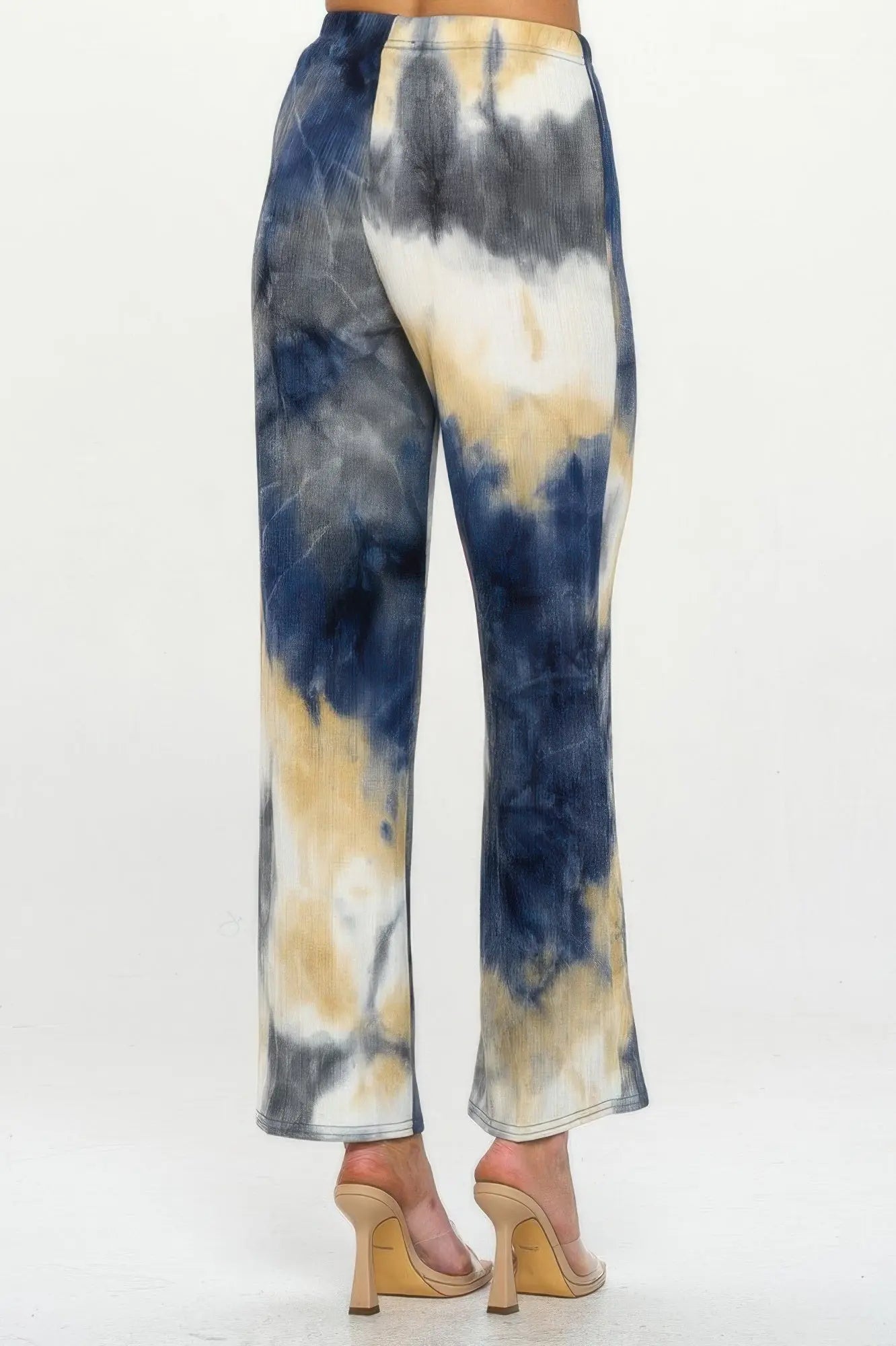 Andante Tie Dye Print Flared Pants - DressAffection