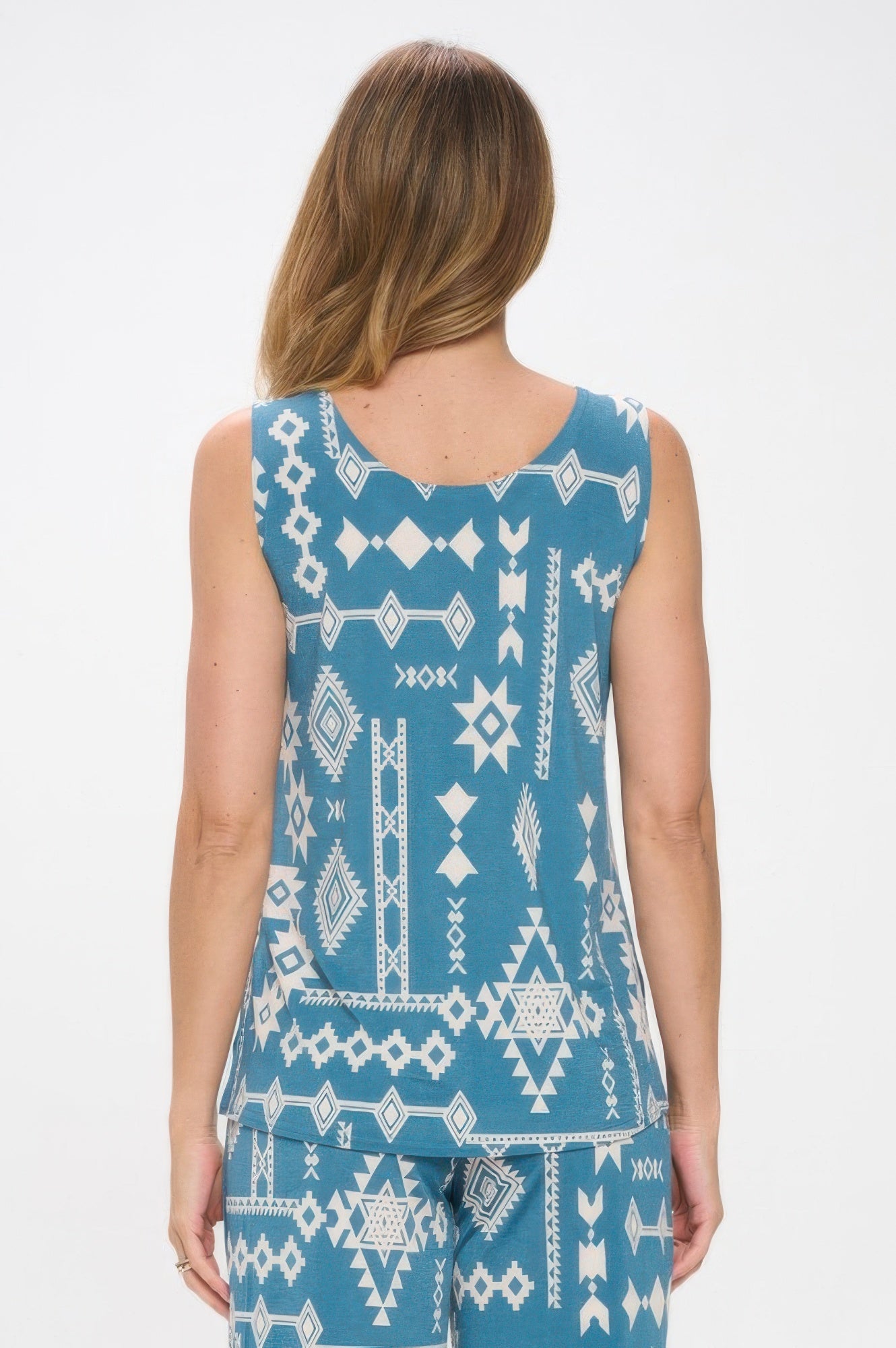 Bg Print Sleeveless Tank Top - DressAffection