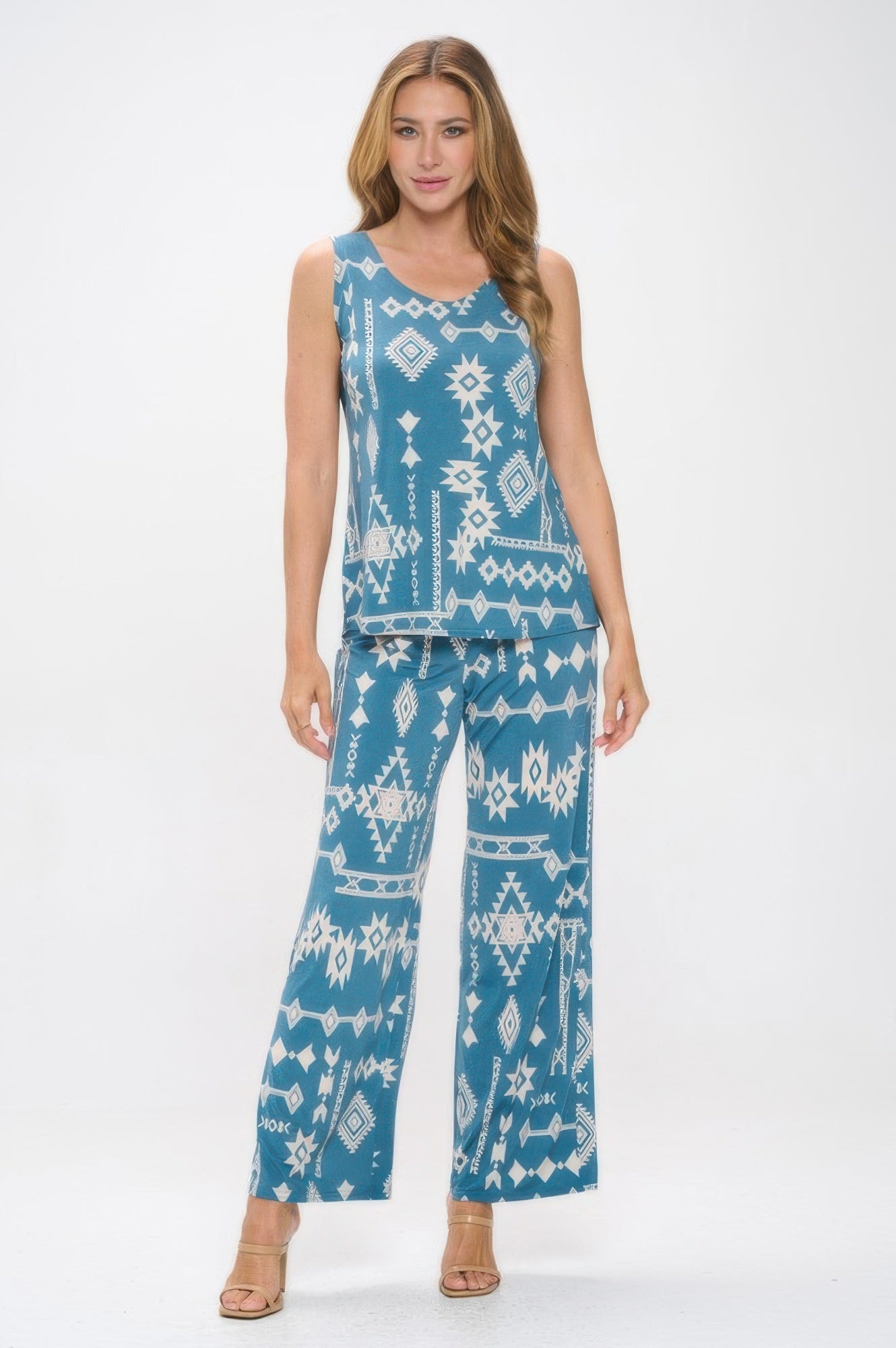 Bg Print Sleeveless Tank Top - DressAffection