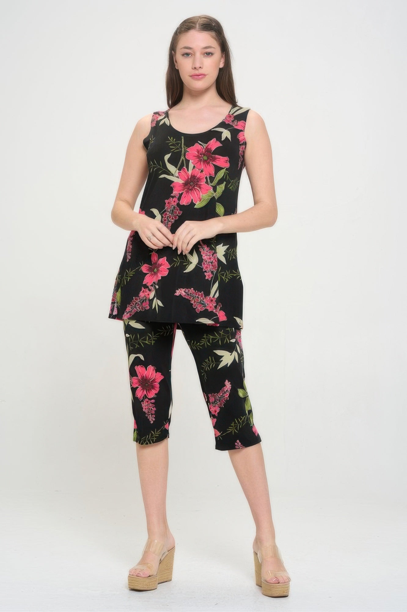 Bns Tank Capri Pants Set - DressAffection