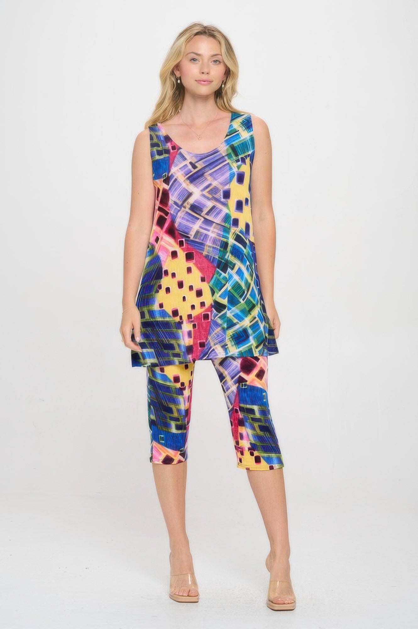 Bns Tank Capri Pants Set - DressAffection