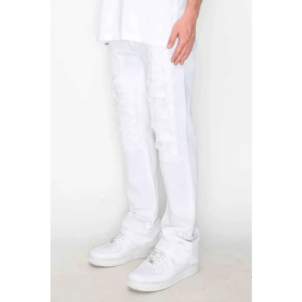 Bootcut Rip & Repair Colored Jeans - DressAffection