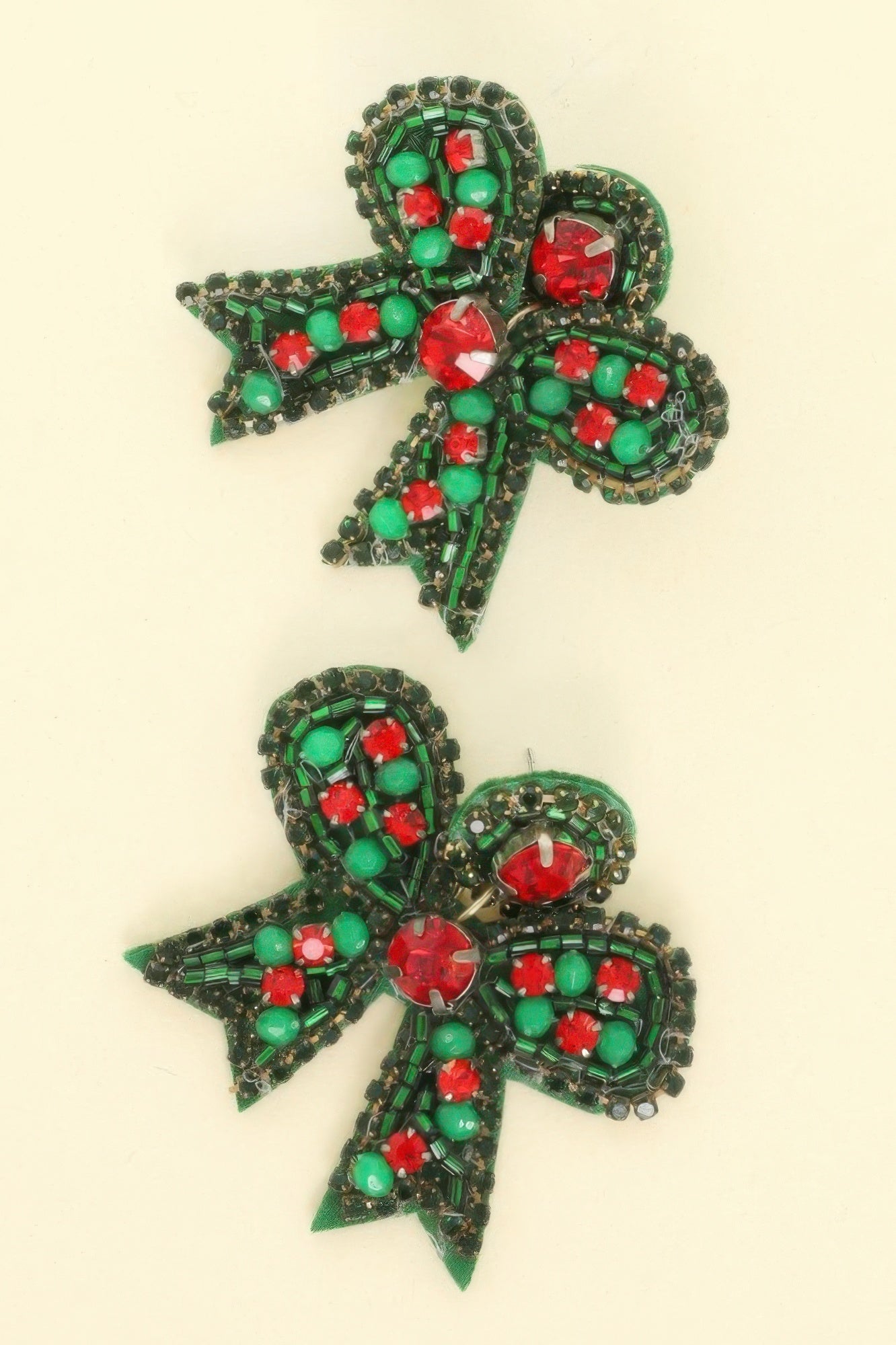 Christmas Bow Post Dangle Earrings - DressAffection