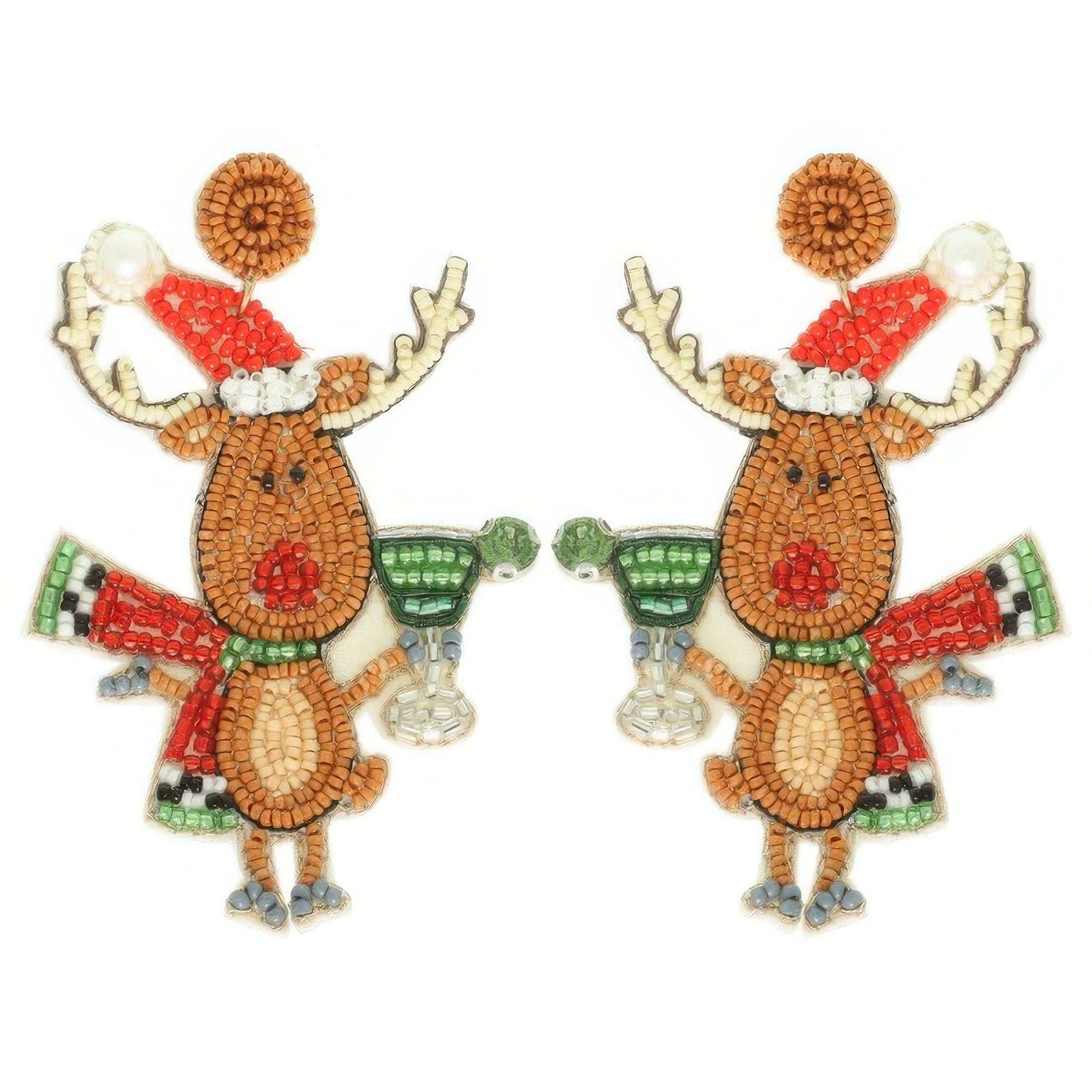 Christmas Festive Reindeer Post Earrings - DressAffection