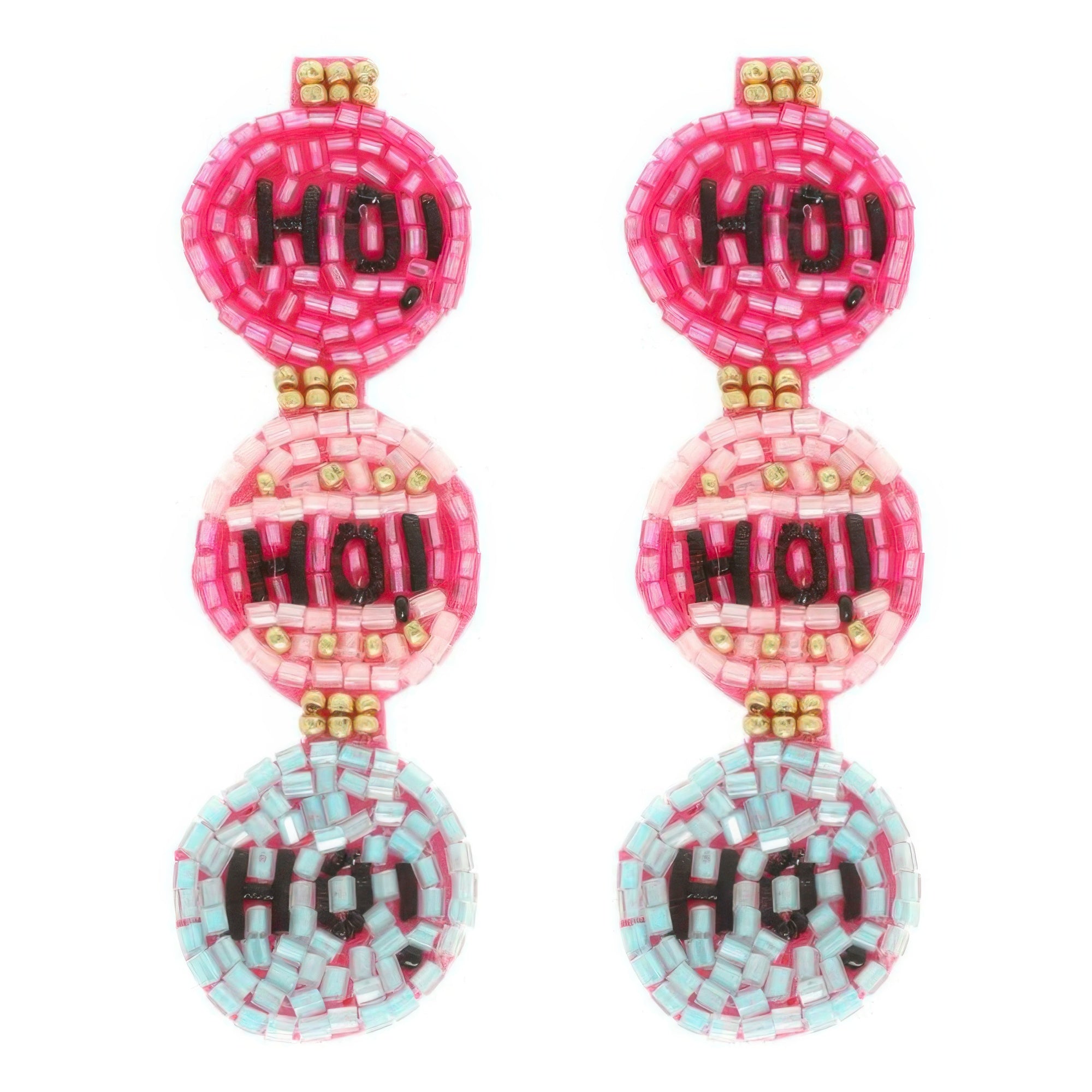 Christmas Hohoho Beaded Earrings - DressAffection