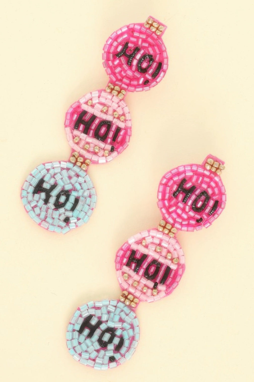 Christmas Hohoho Beaded Earrings - DressAffection