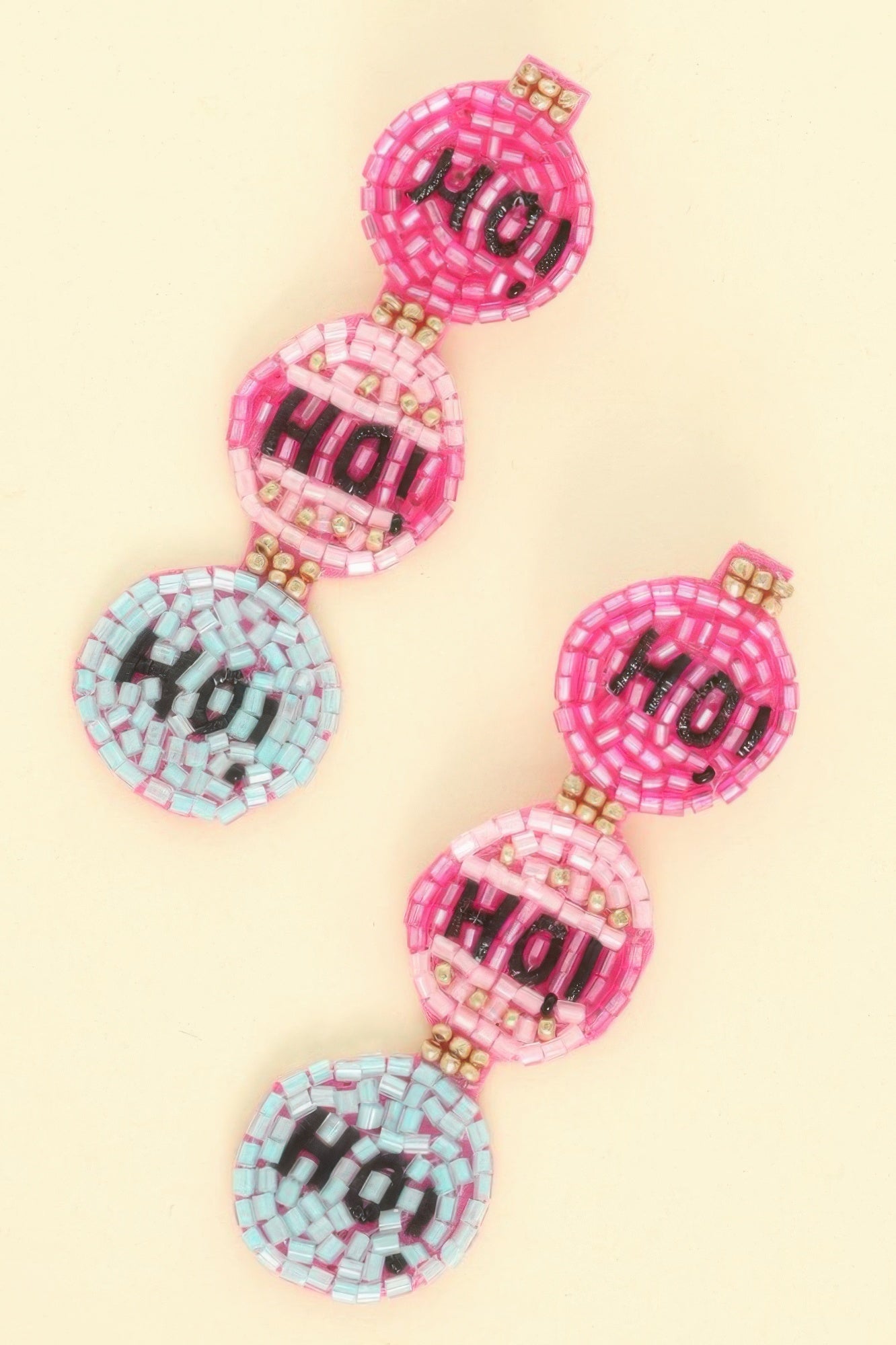 Christmas Hohoho Beaded Earrings - DressAffection