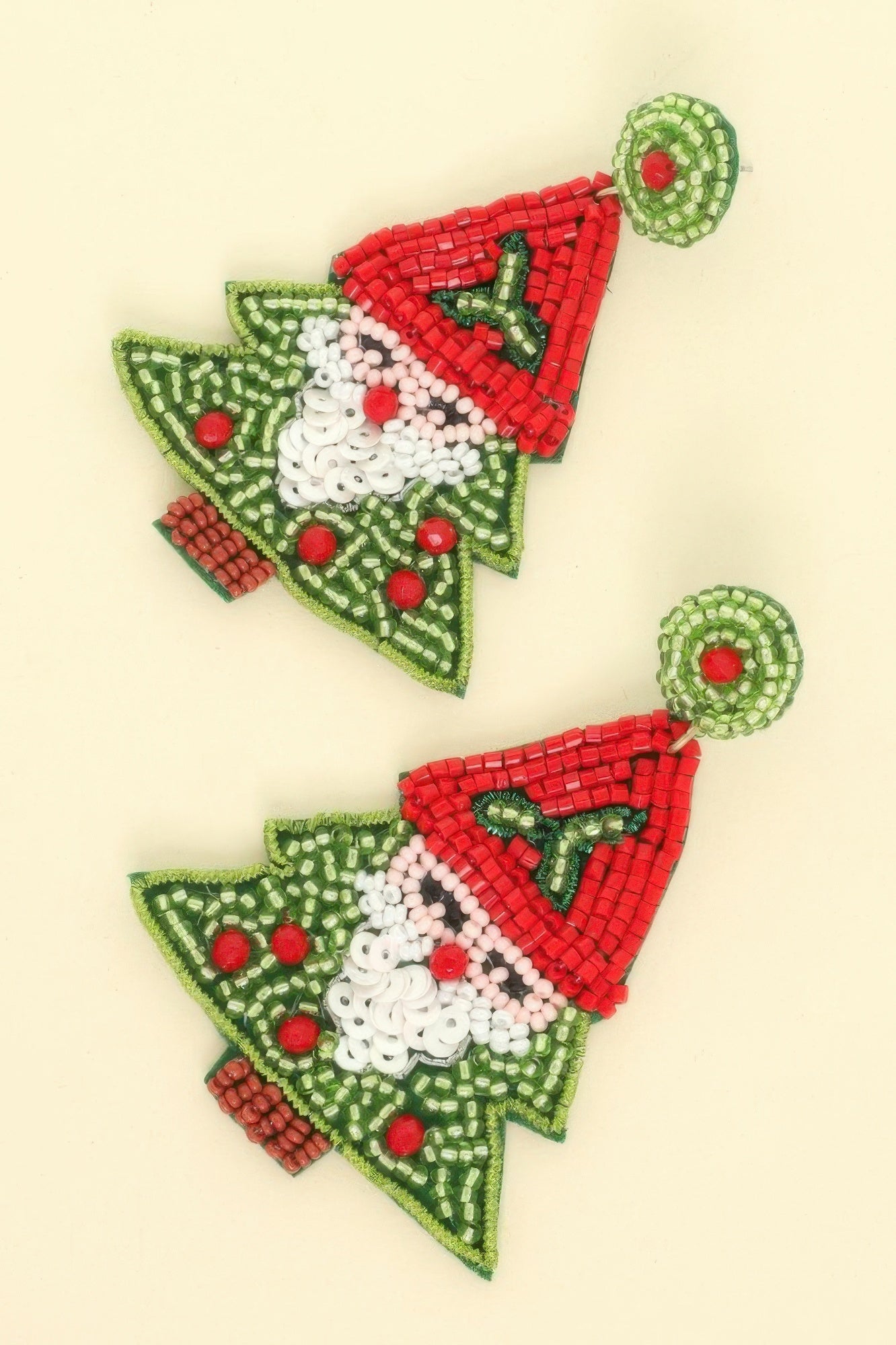 Christmas Santa Tree Post Earrings - DressAffection