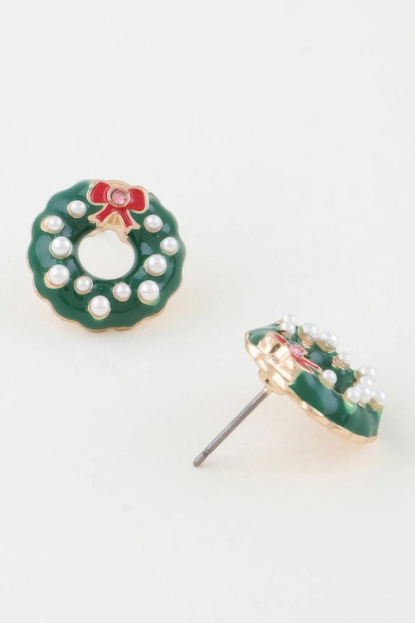 Christmas Wreath Stud Earrings - DressAffection