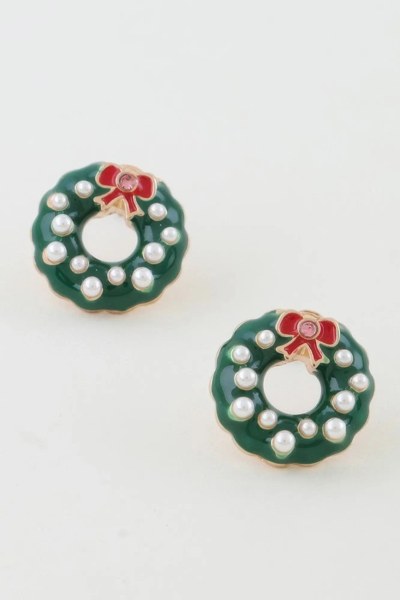 Christmas Wreath Stud Earrings - DressAffection