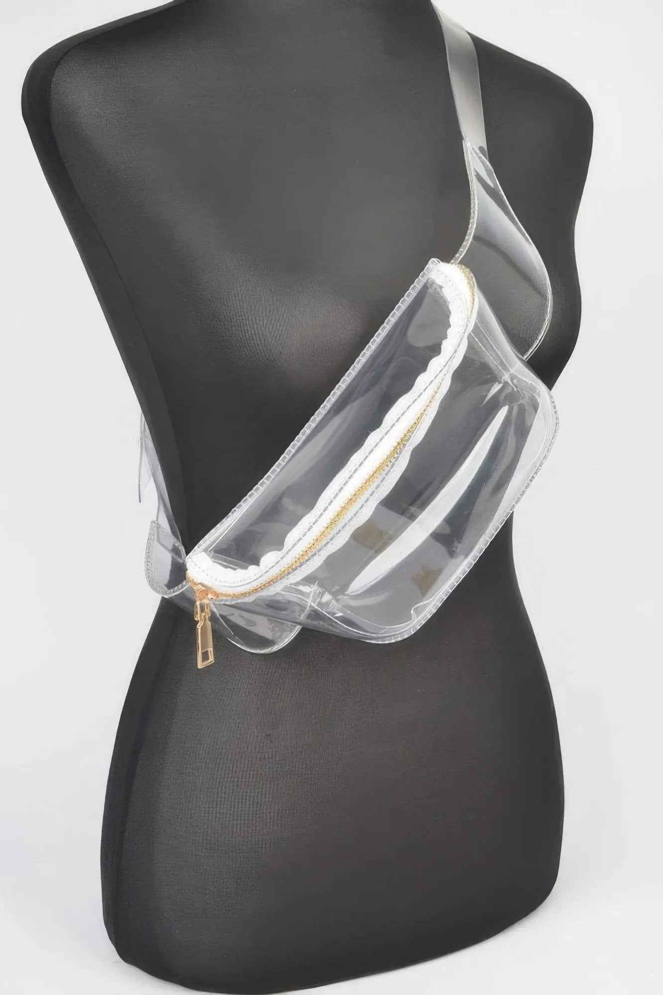 Clear Zip Front Fanny Pack