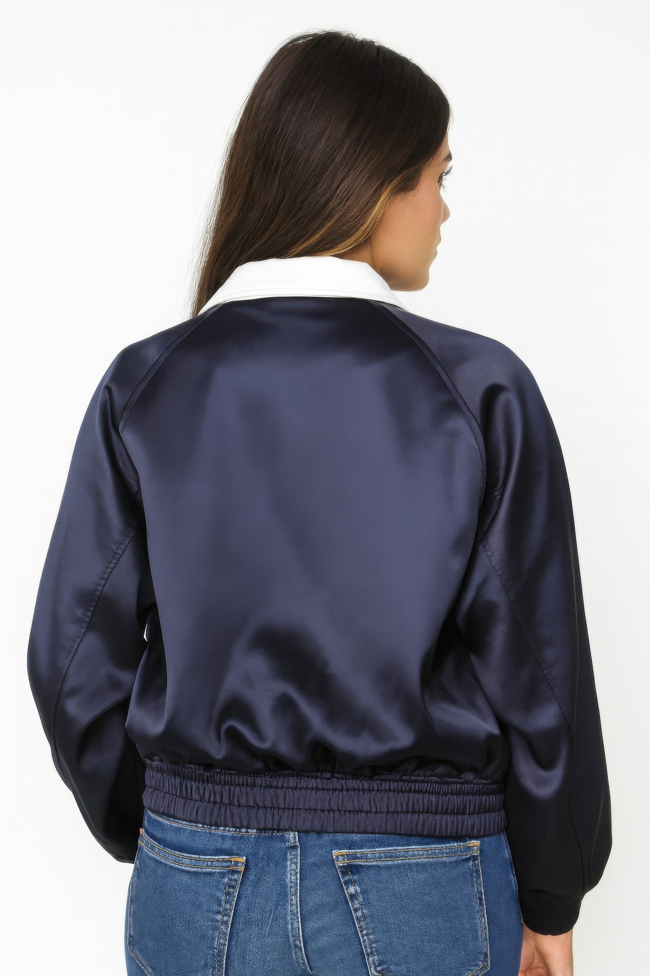 Collared Zipper Down Jacket - DressAffection