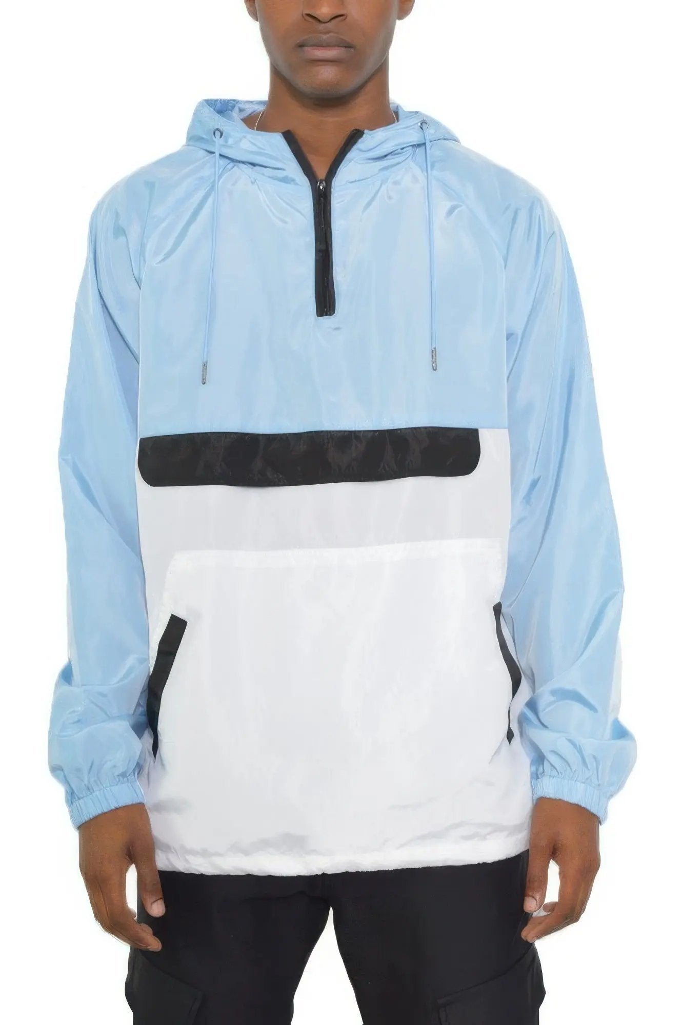 Color Block Anorak Jacket Pullover Windbreaker - DressAffection