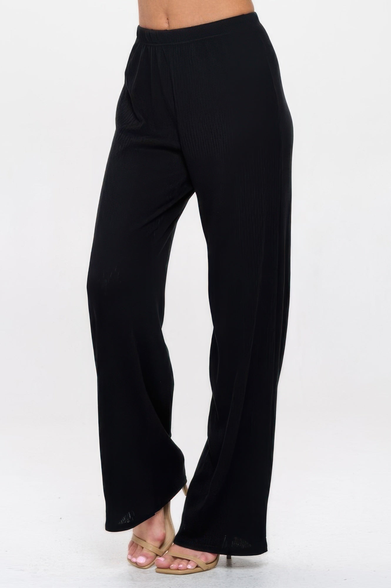Cotton Acetate Flared Pants - DressAffection