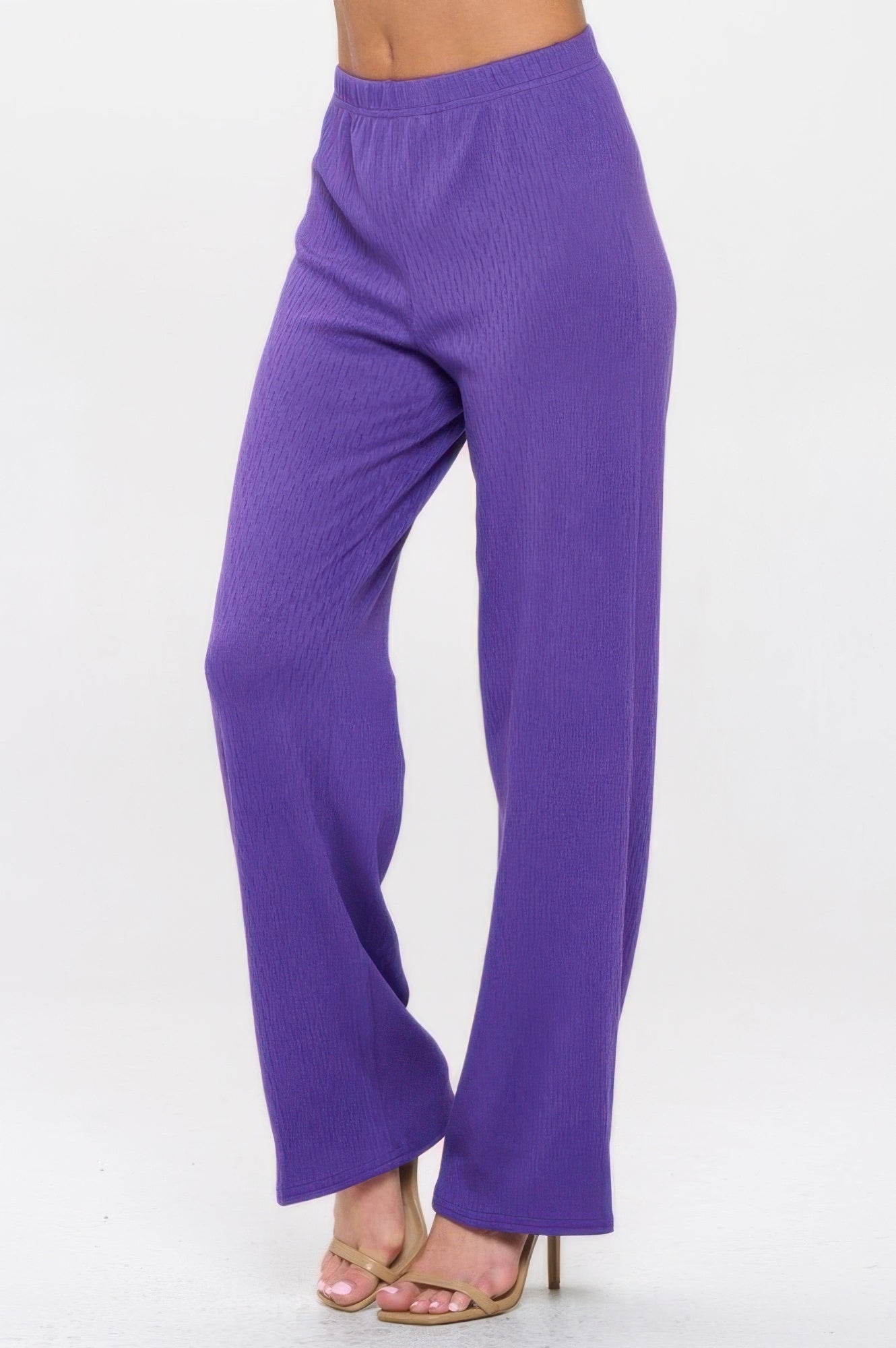 Cotton Acetate Flared Pants - DressAffection