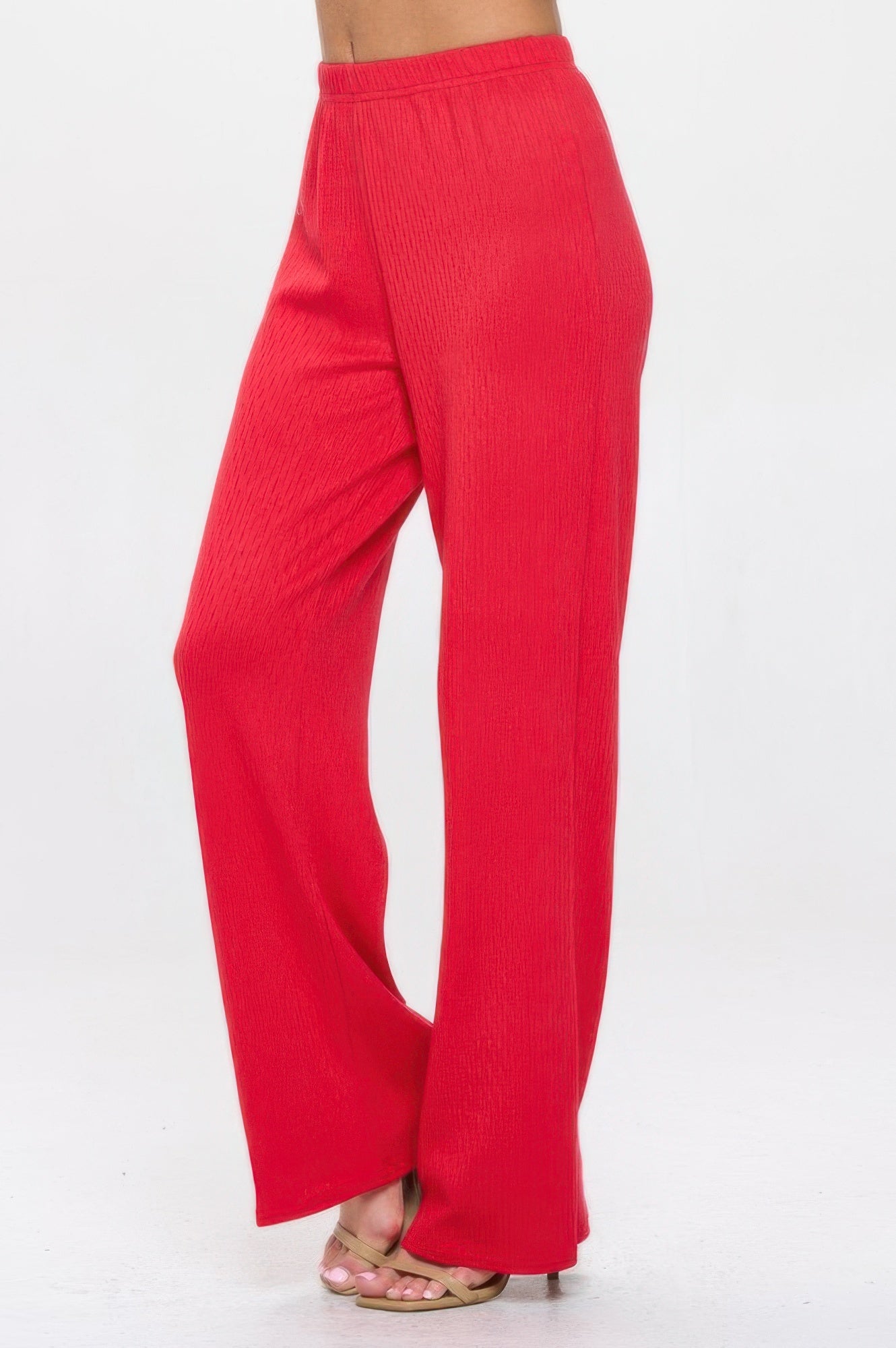 Cotton Acetate Flared Pants - DressAffection