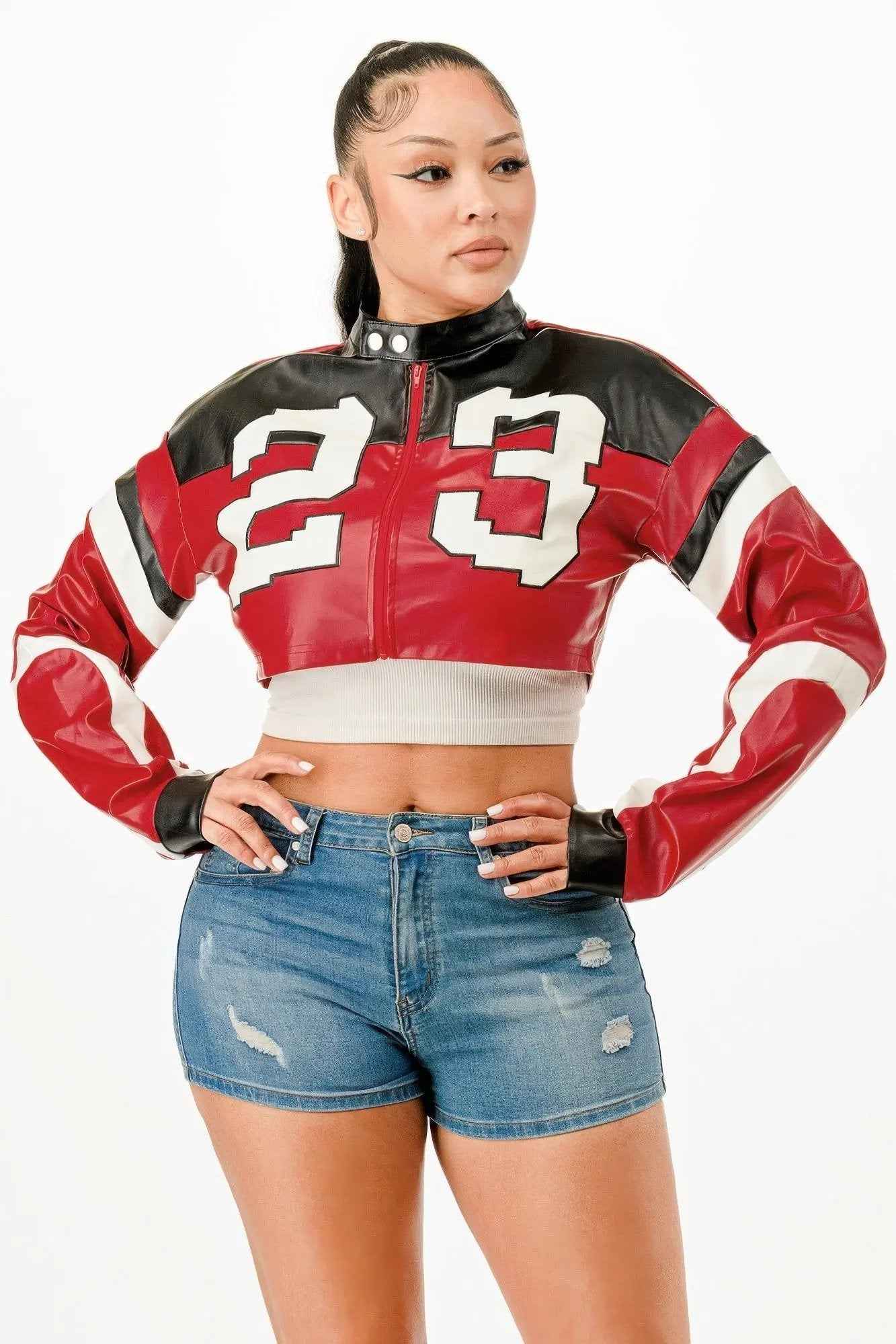Cropped Moto Jacket