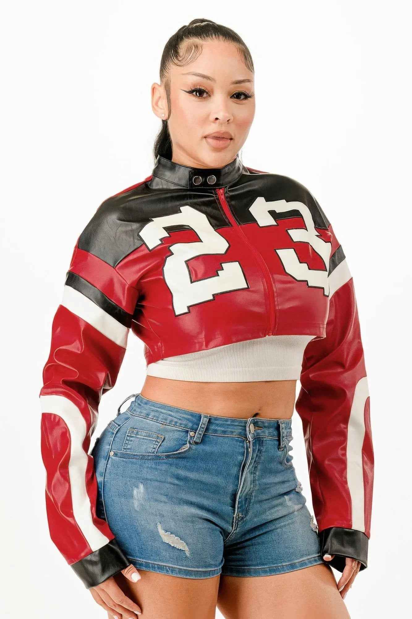 Cropped Moto Jacket