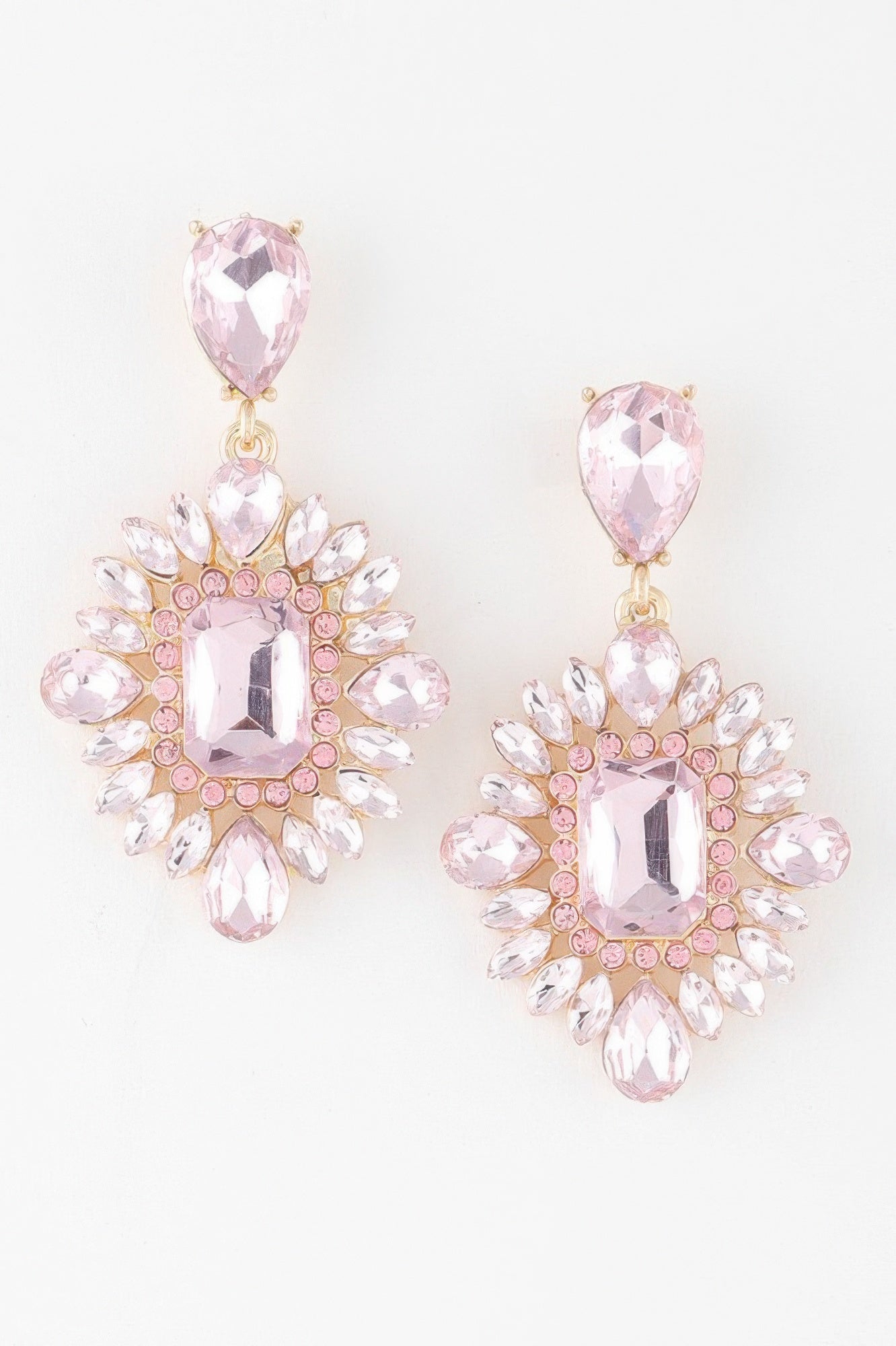 Crystal Jewel Drop Earrings - DressAffection