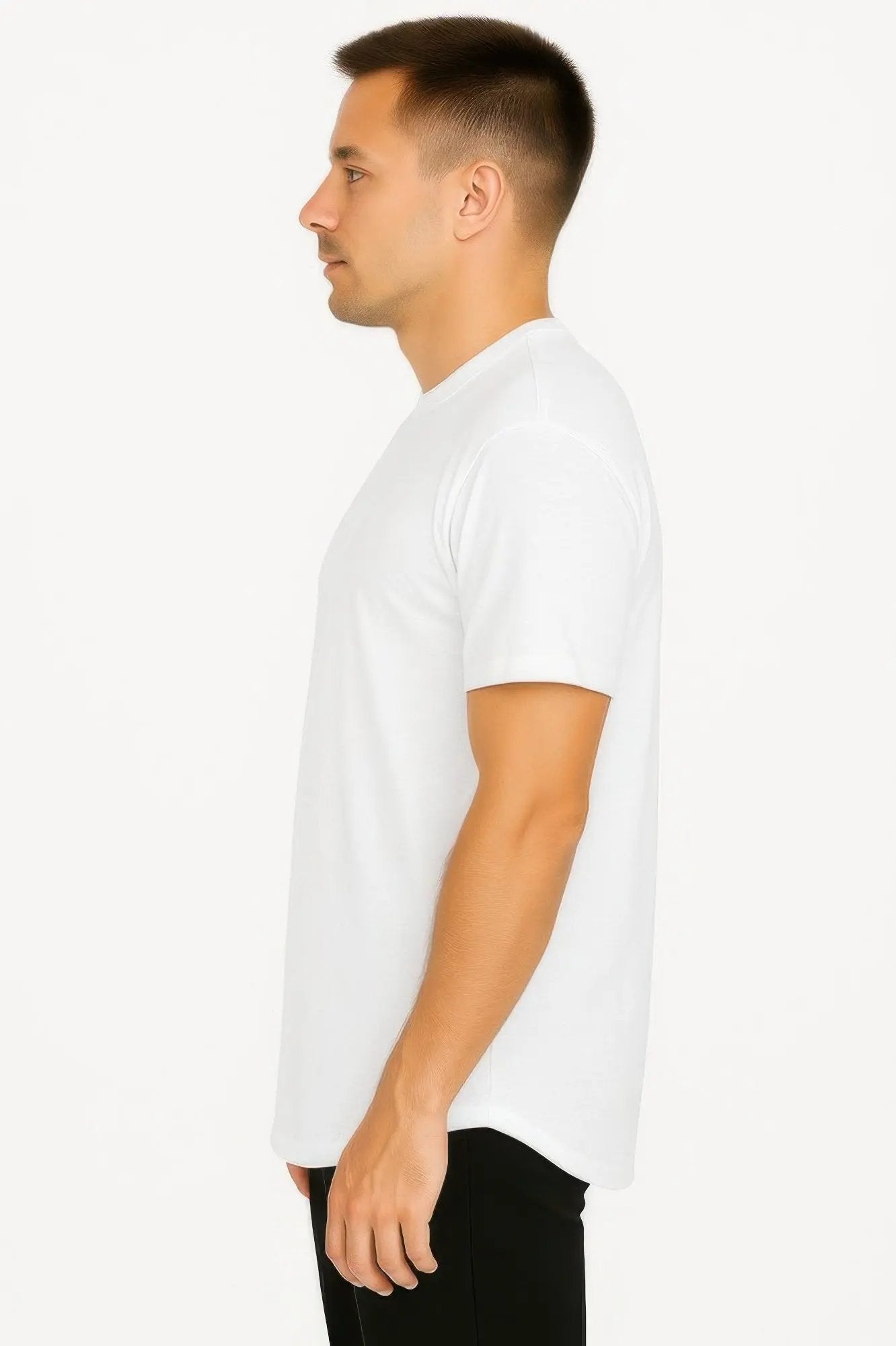 Curved Athletic Sports T-shirt - DressAffection