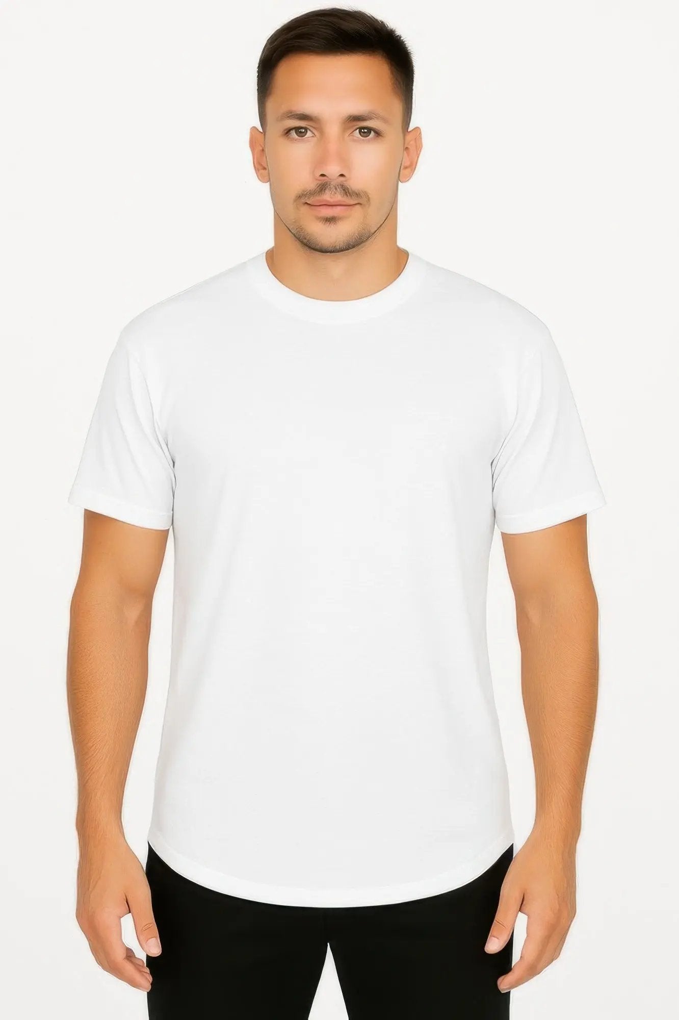 Curved Athletic Sports T-shirt - DressAffection