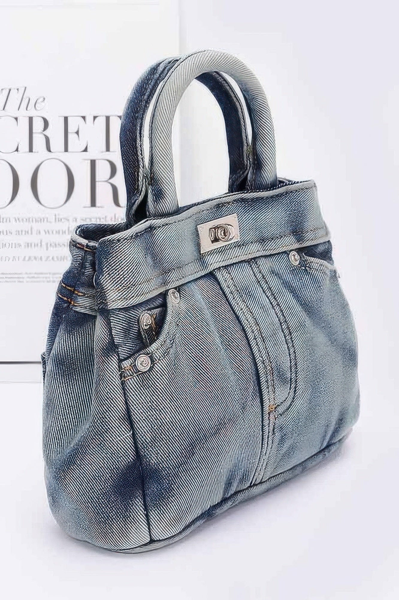 Denim Crossbody Bag - DressAffection