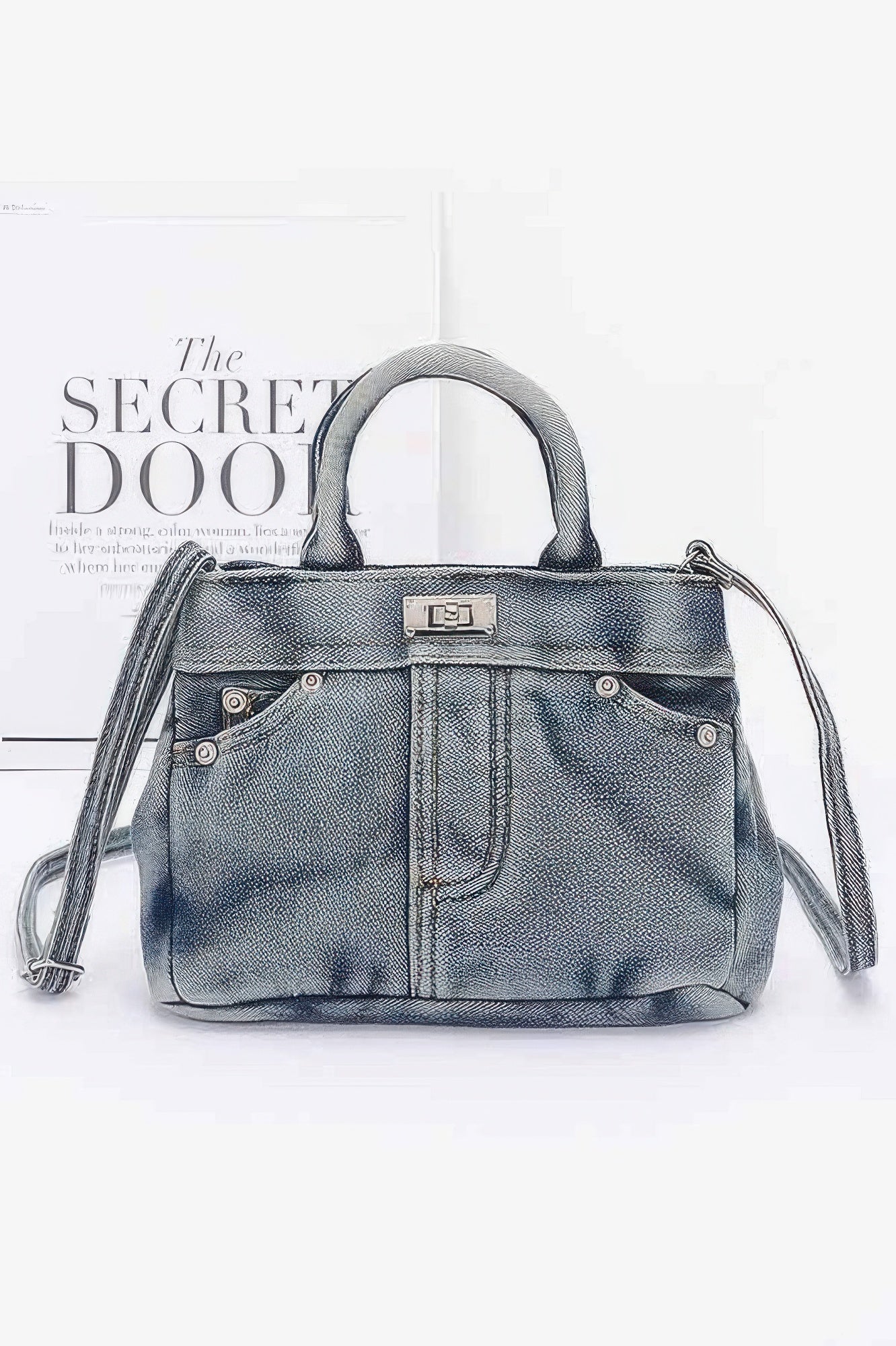 Denim Crossbody Bag - DressAffection
