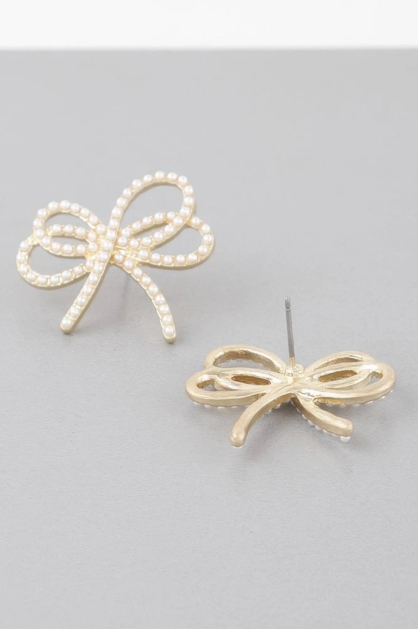 Double Jeweled Ribbon Earrings - DressAffection