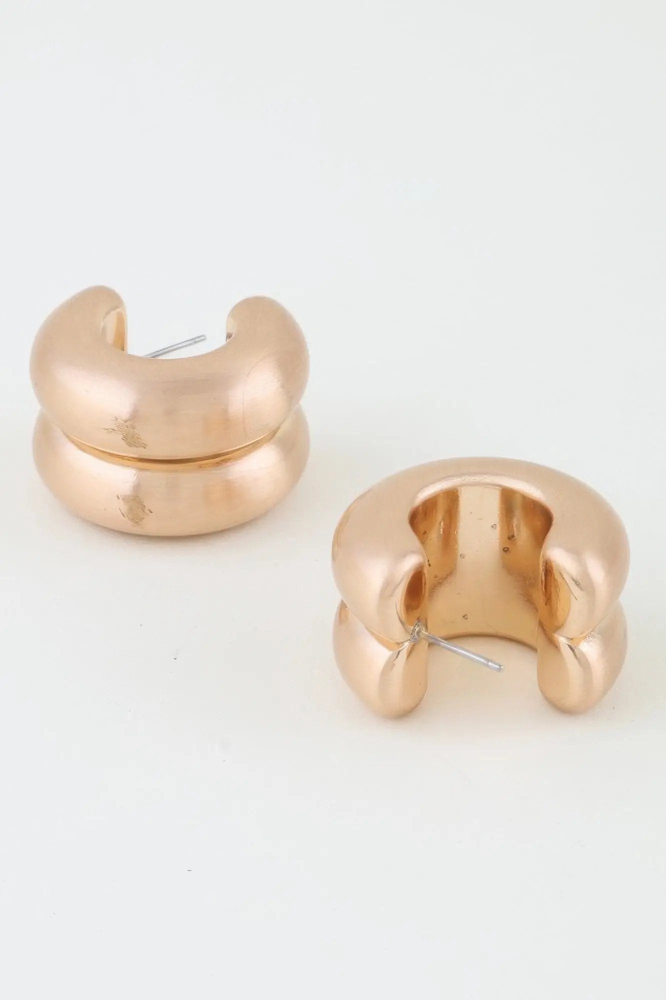 Double Matte Hoop Earrings - DressAffection