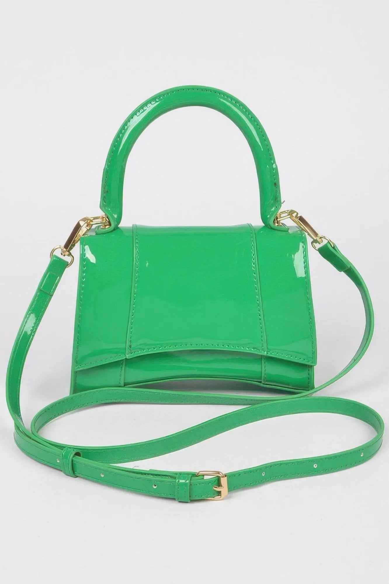 Enamel Top Handle Bag