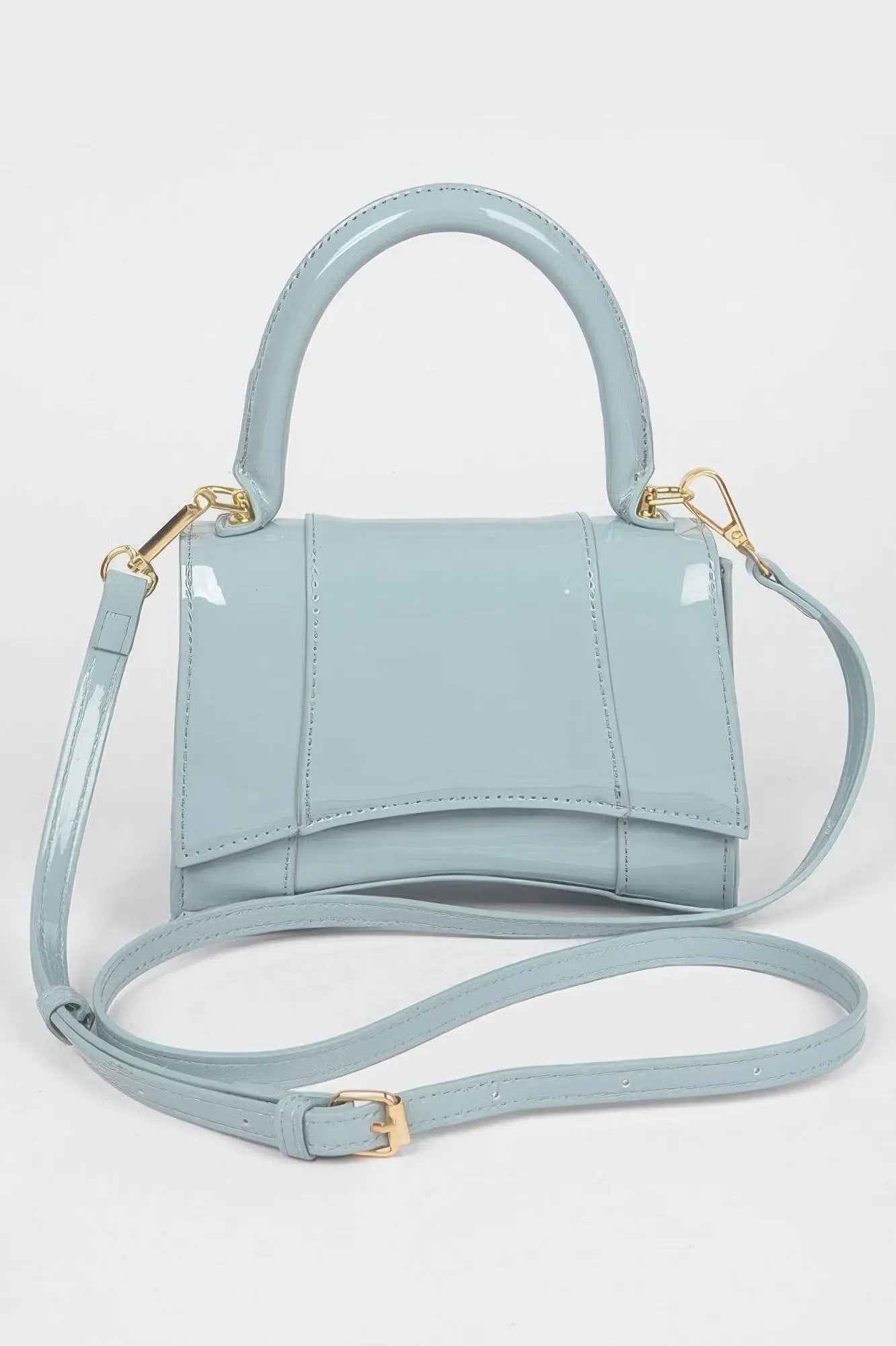 Enamel Top Handle Bag