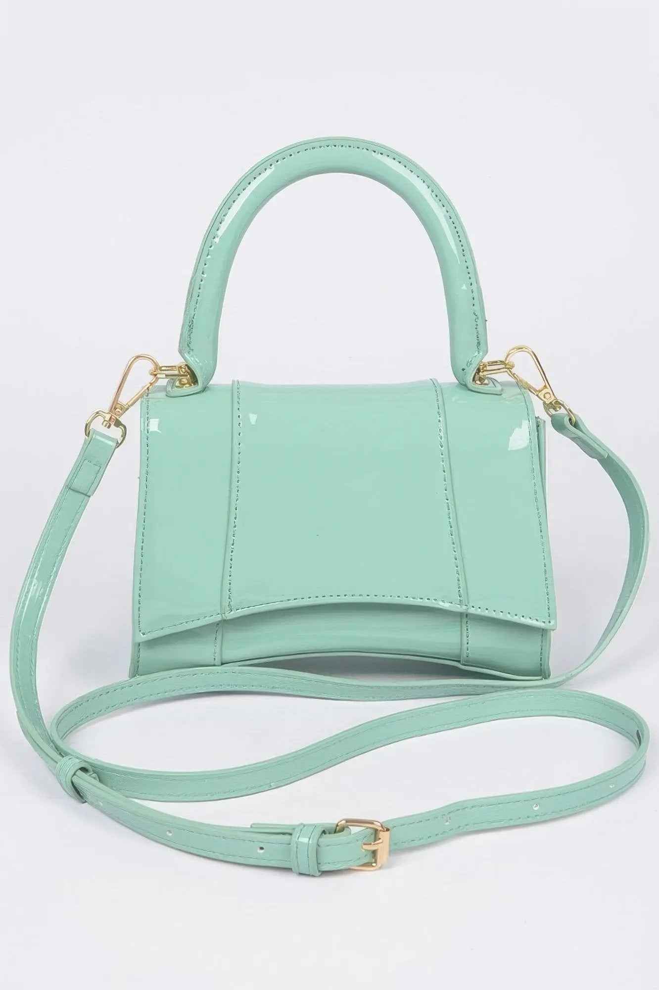 Enamel Top Handle Bag