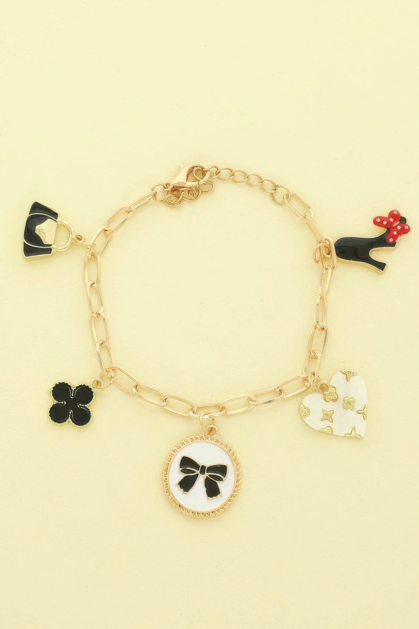 Fashionista Theme Charm Bracelet - DressAffection