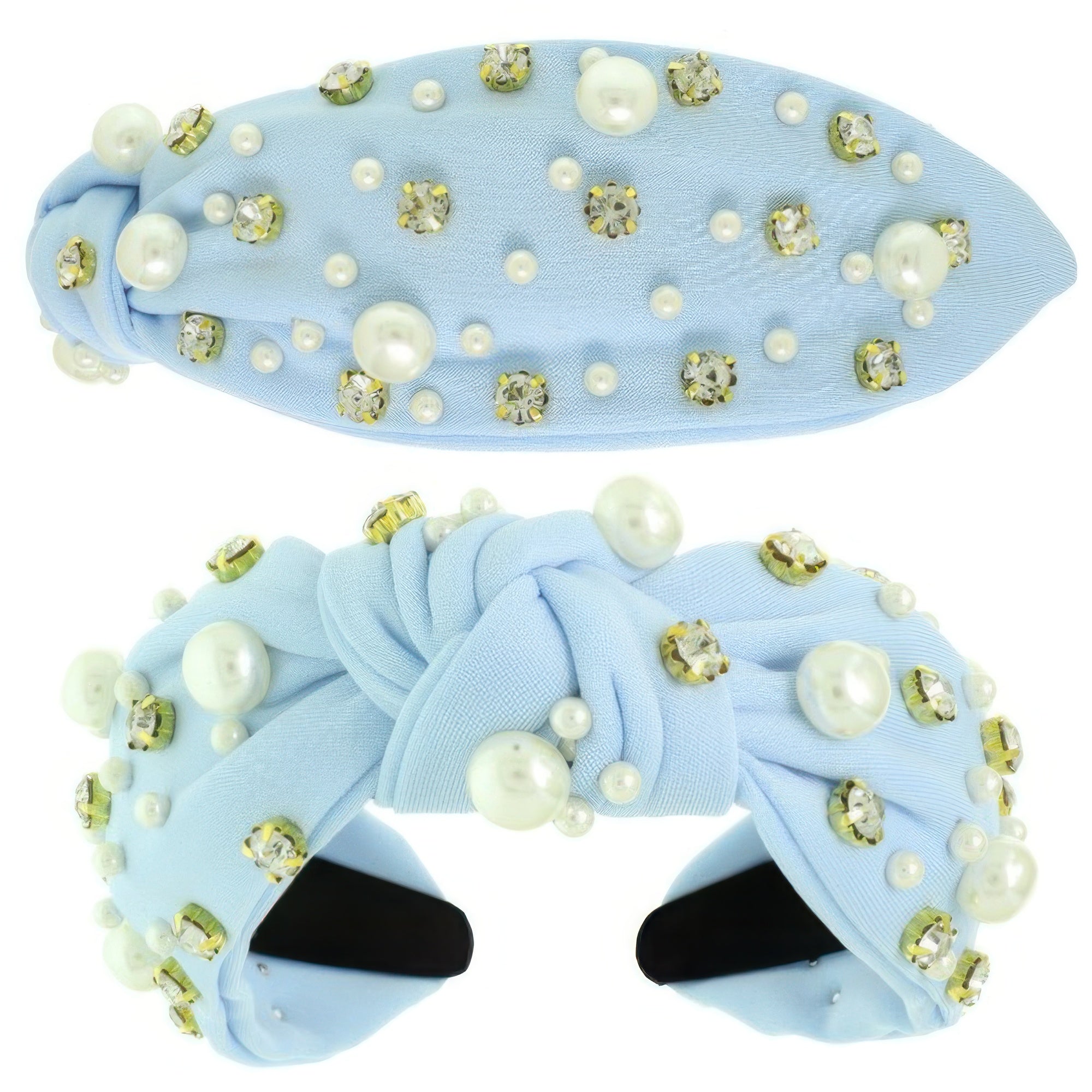 Faux Felt Corduroy Top Knotted Headband - DressAffection