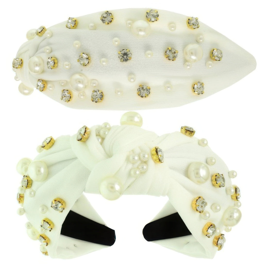 Faux Felt Corduroy Top Knotted Headband - DressAffection