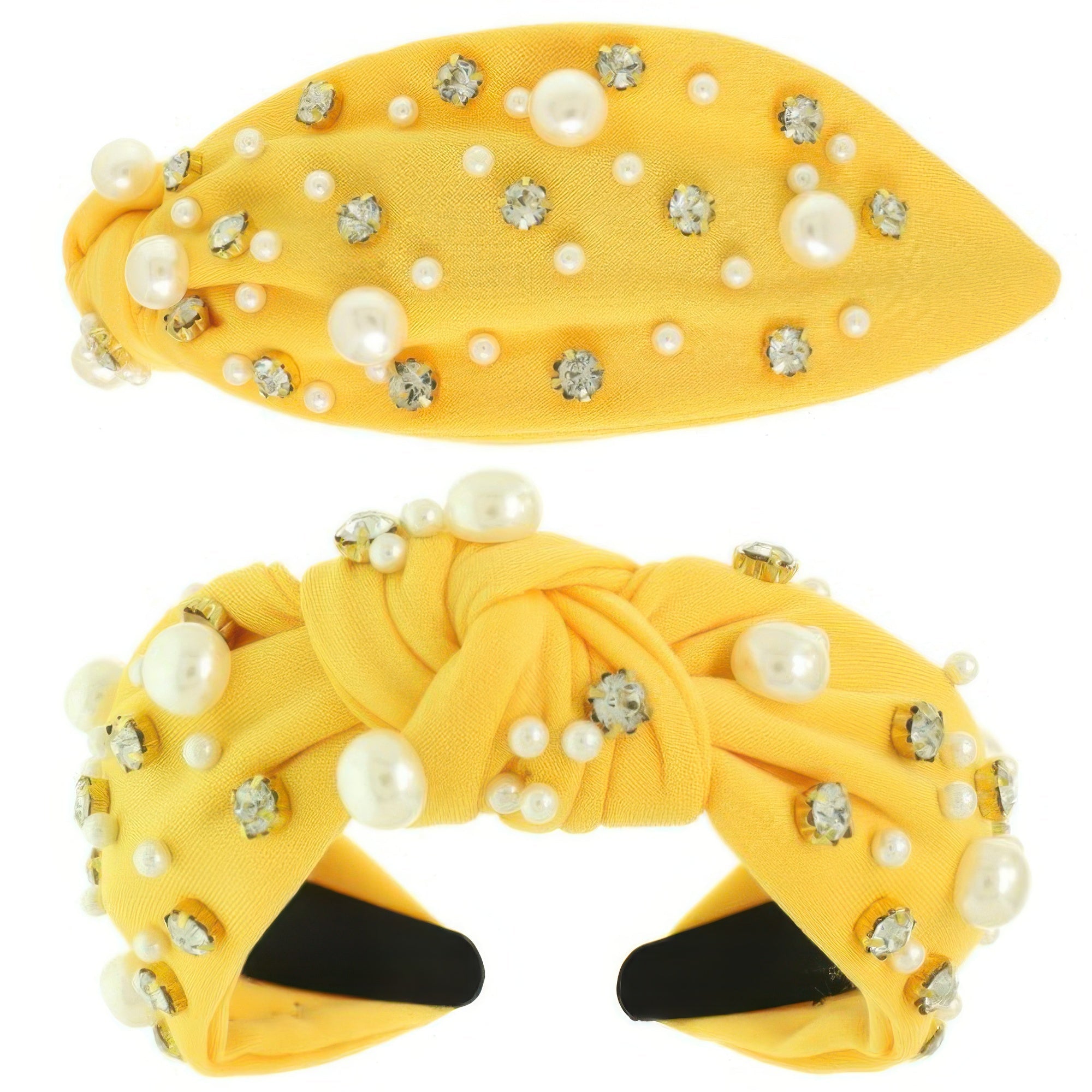 Faux Felt Corduroy Top Knotted Headband - DressAffection