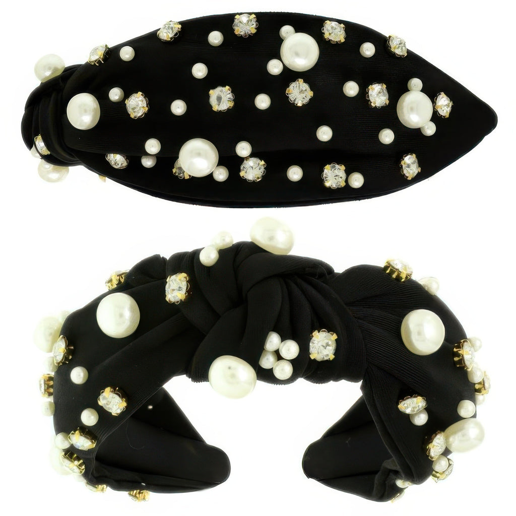 Faux Felt Corduroy Top Knotted Headband - DressAffection