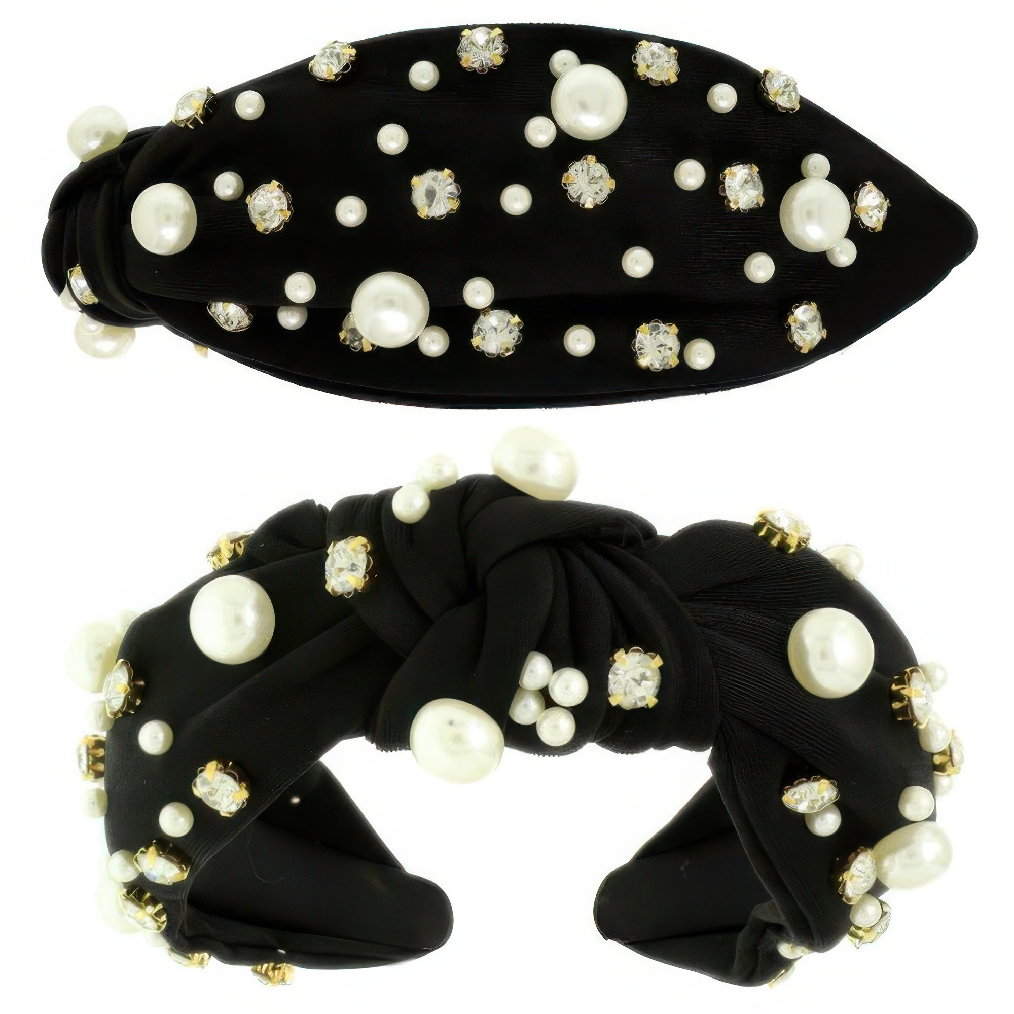 Faux Felt Corduroy Top Knotted Headband - DressAffection