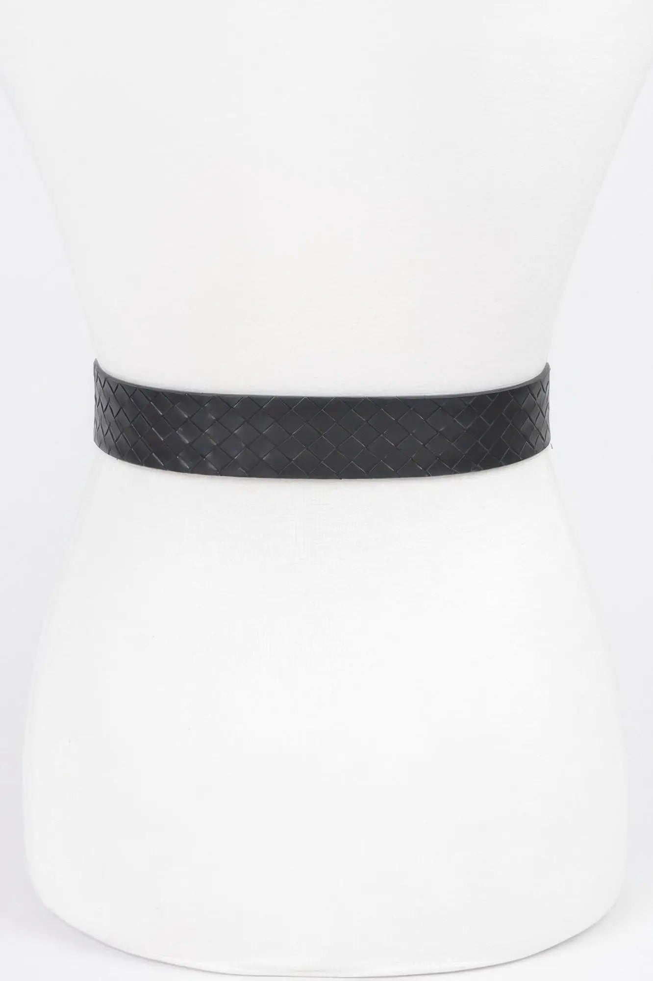 Faux Leather Braided Embossed Belt - DressAffection