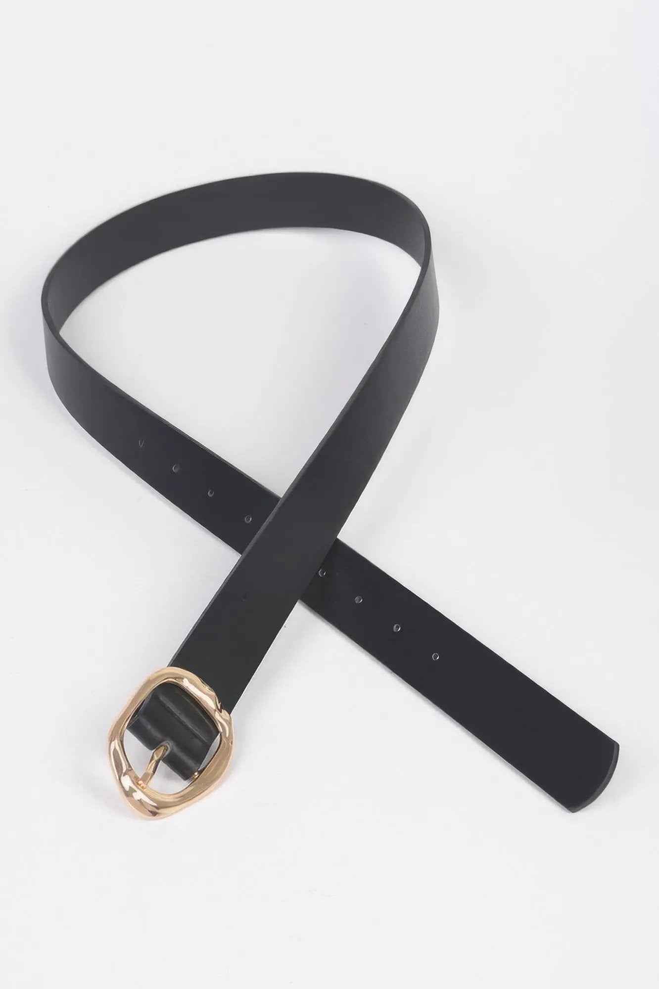 Faux Leather Metal Buckle Belt