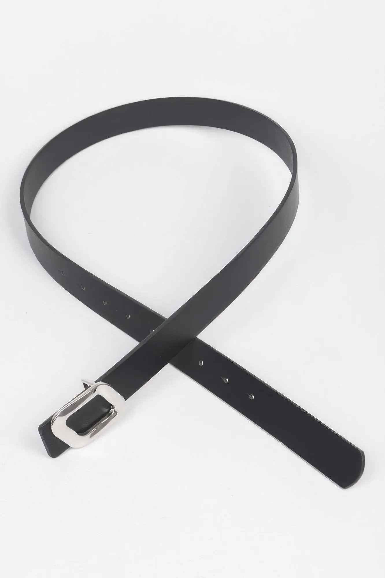 Faux Leather Metal Buckle Belt