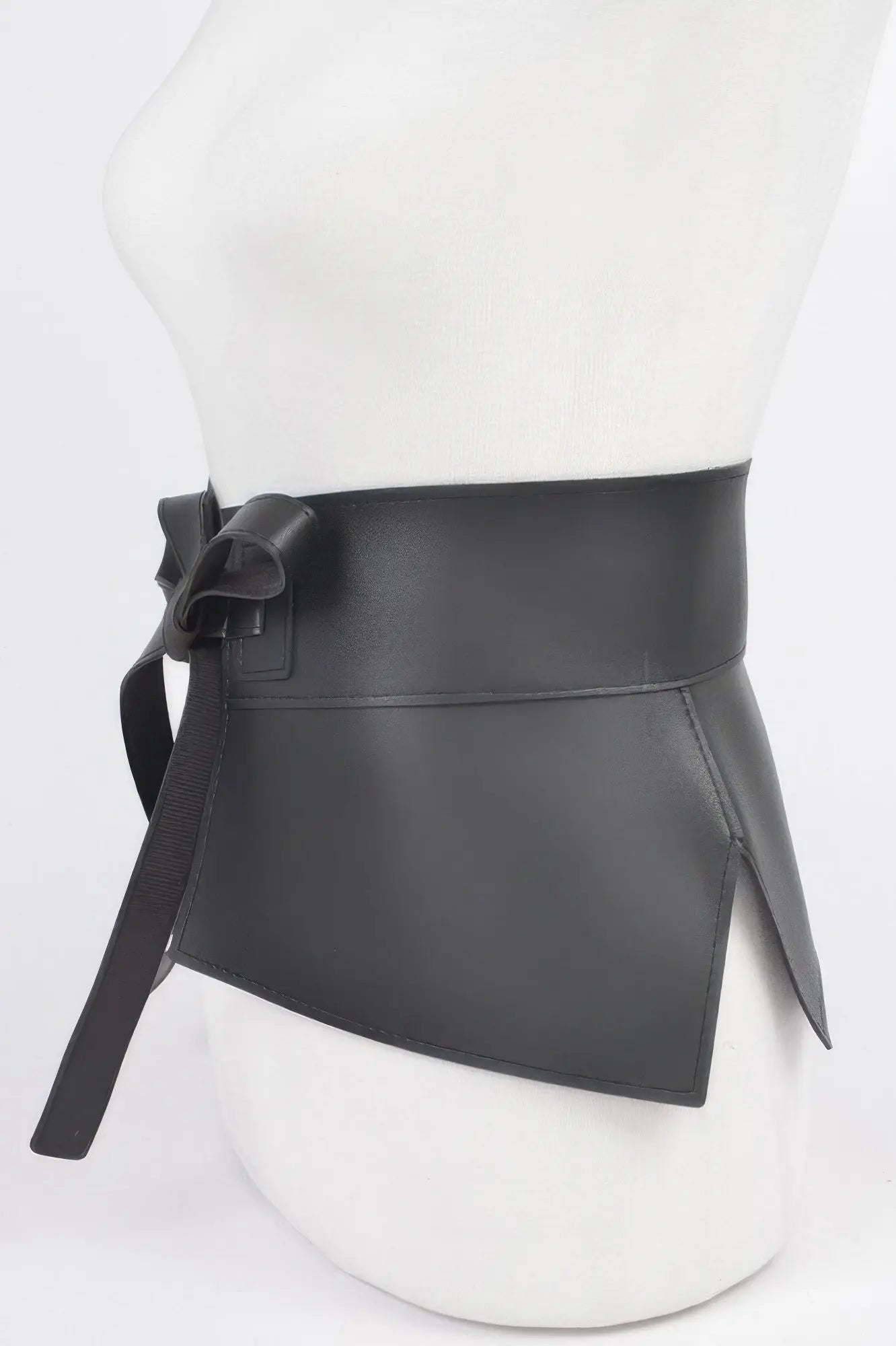 Faux Leather Skirt Belt - DressAffection