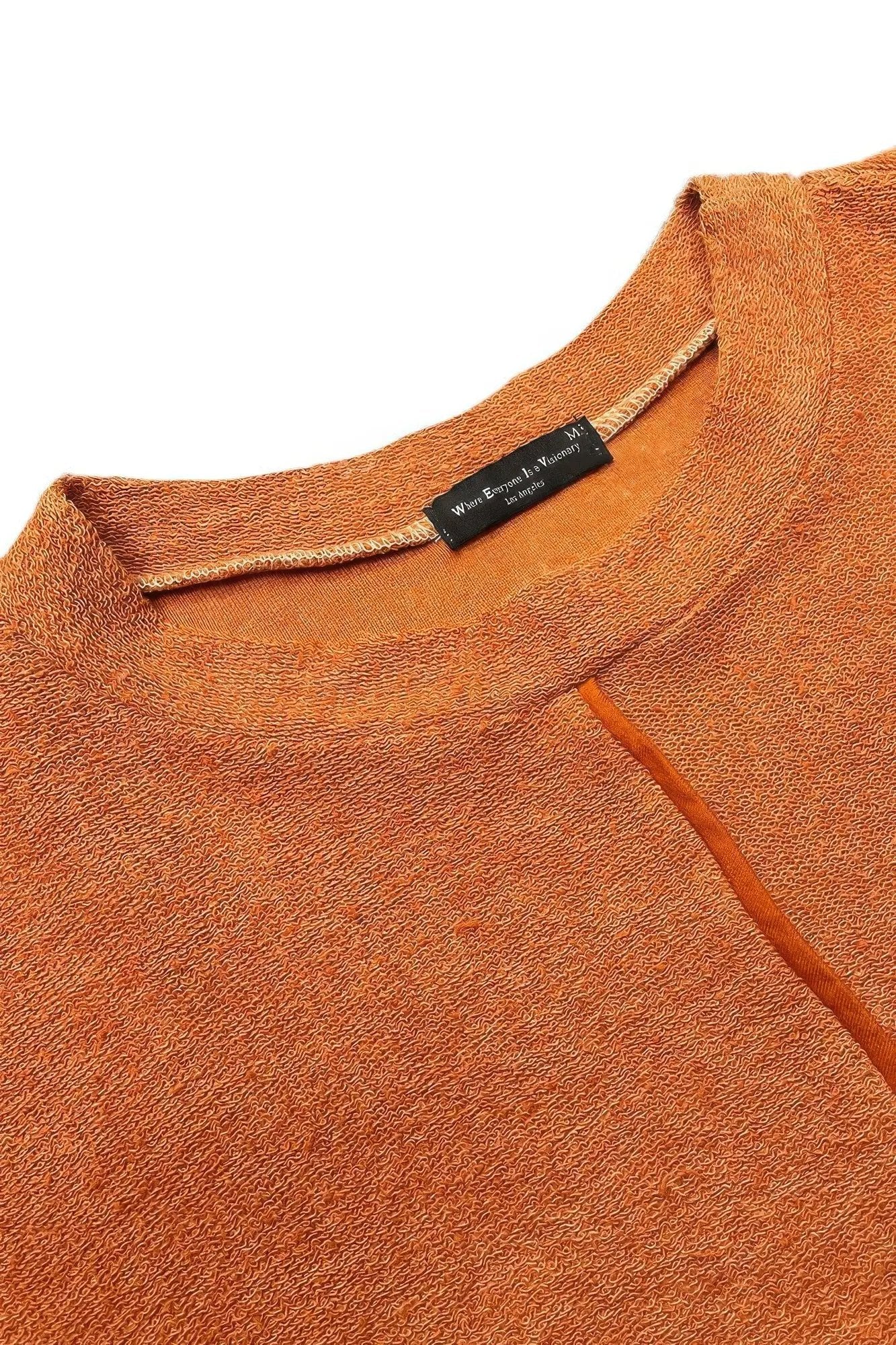 French Terry Raw Cut Tshirt - DressAffection